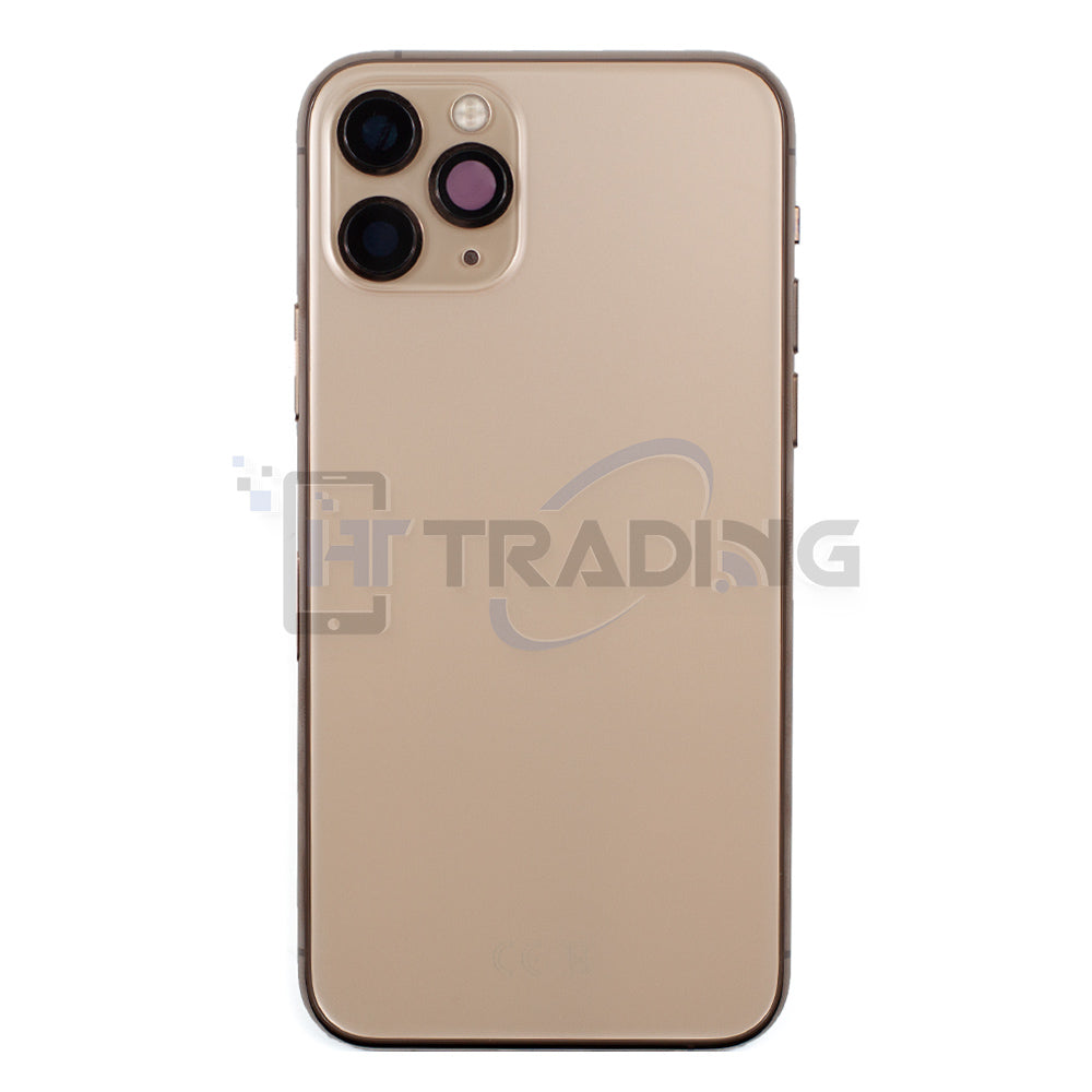 Akkudeckel Gehäuse mit klein Teile passend für iPhone 11 Pro Gold
