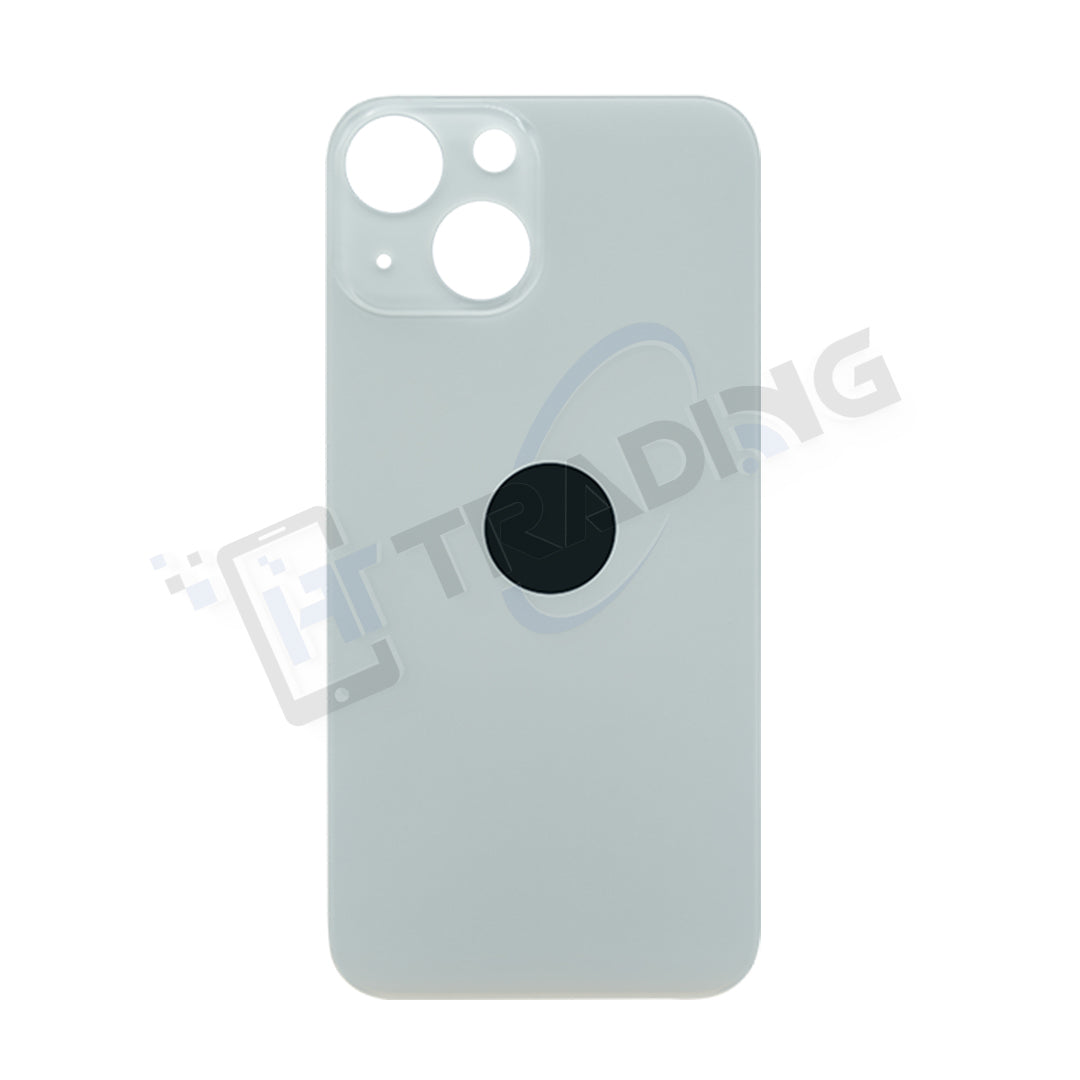 iPhone 13 Mini Akkudeckel Glas – Premium Qualität, Weiß, Big Hole (Großes Kameraloch)