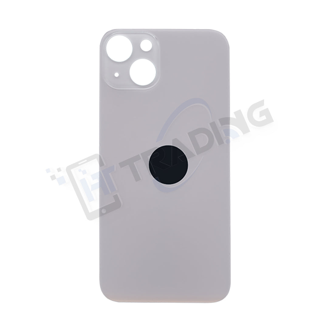 iPhone 13 Akkudeckel Glas – Premium Qualität, Rosa, Big Hole (Großes Kameraloch)