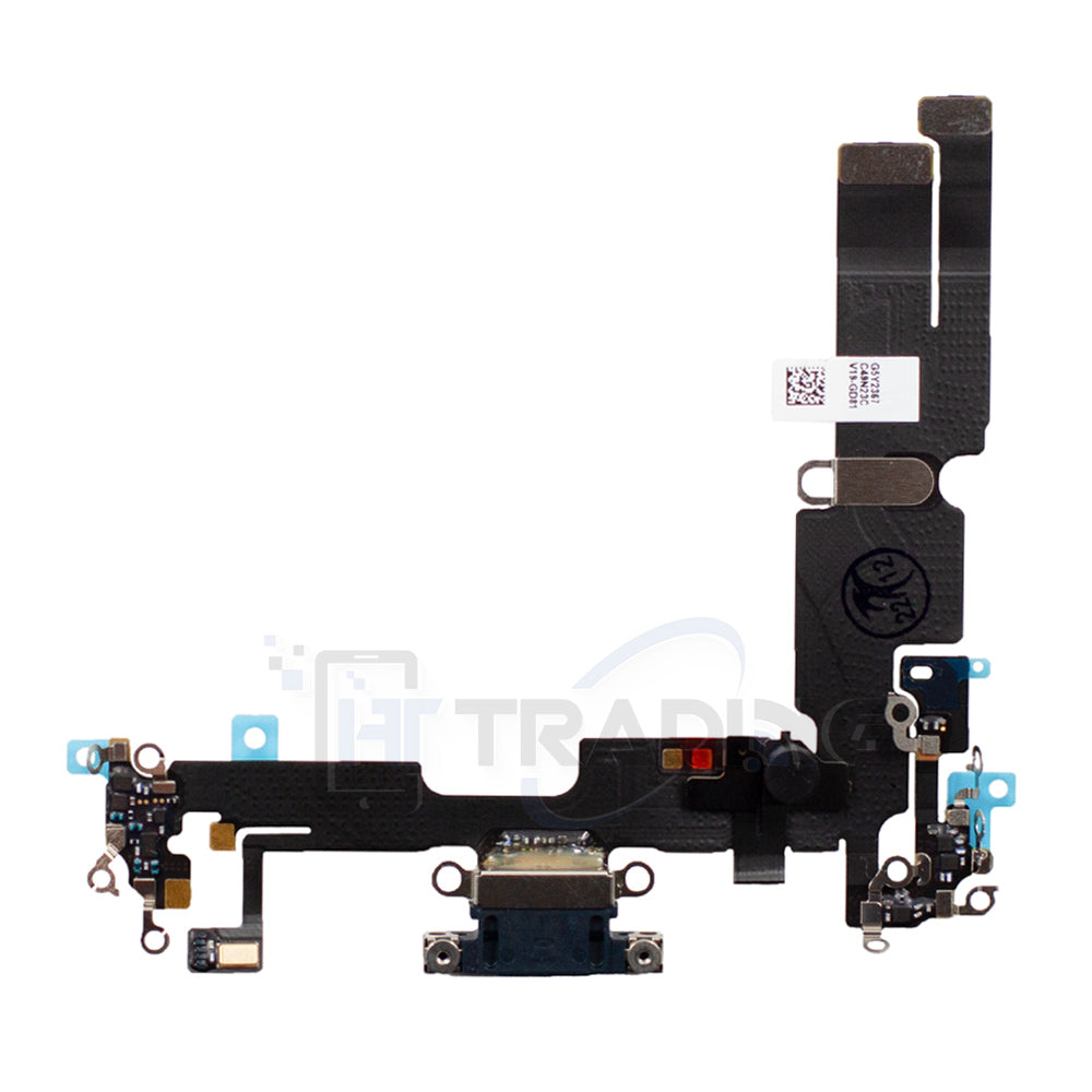 Ladebuchse Charging Port Flex Cable für iPhone 14 Plus Midnight, Pulled