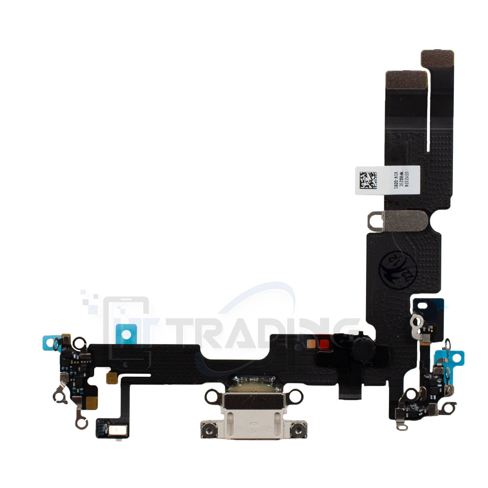 Ladebuchse Charging Port Flex Cable für iPhone 14 Plus Weiß, Pulled