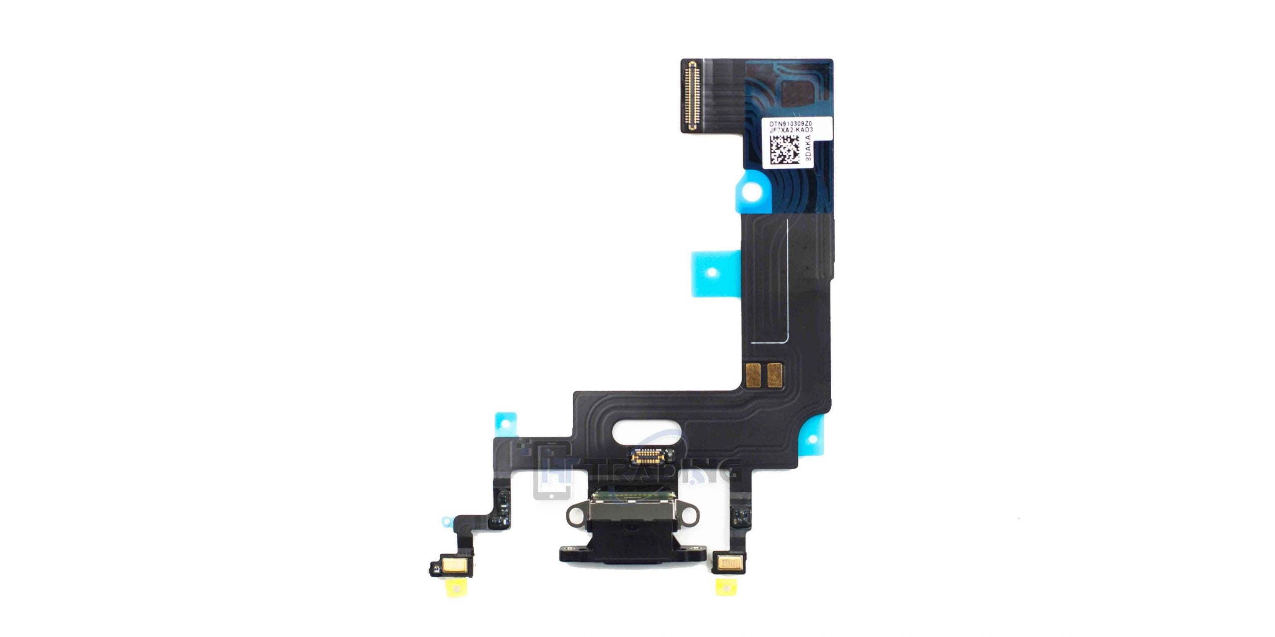iPhone XR Ladebuchse / Charging Flex – Ori/Pulled, Schwarz, inkl. Mikrofon