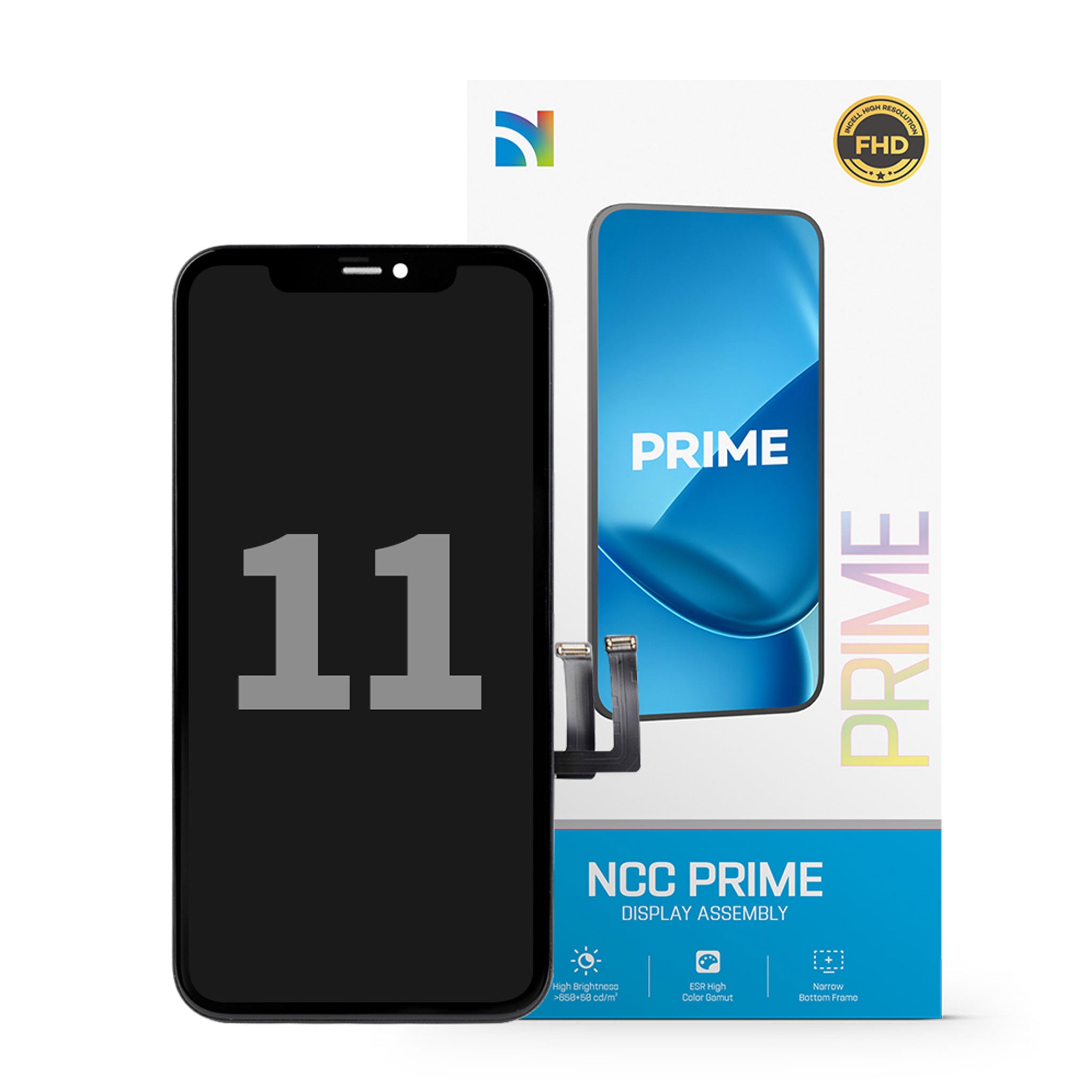 NCC LCD Display für iPhone inkl. Heatplate 11 Incell Schwarz - PRIME