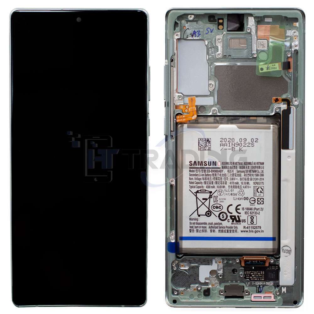 Samsung Note 20 N980F / N981F Mystic green Display + Battery, Service Pack