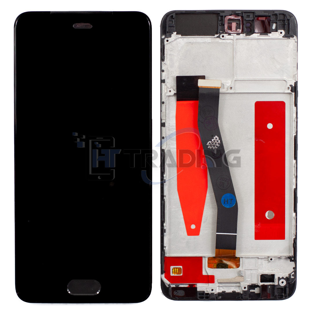 LCD Display für Huawei P10 mit Rahmen Schwarz