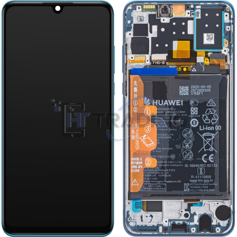 Huawei (MAR-LX1M) P30 Lite Display Peacock blue, NON EU Service Pack
