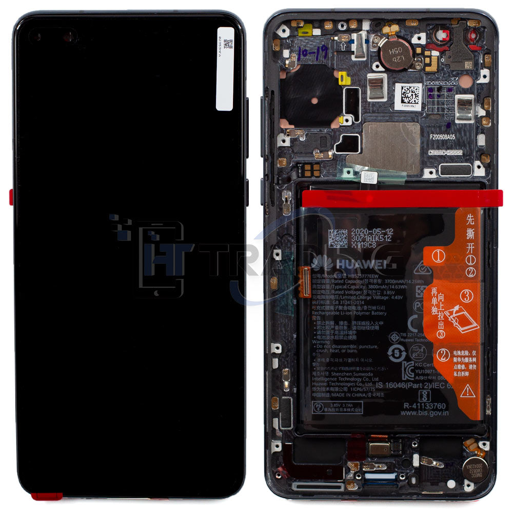 Huawei P40 Display schwarz, Service Pack