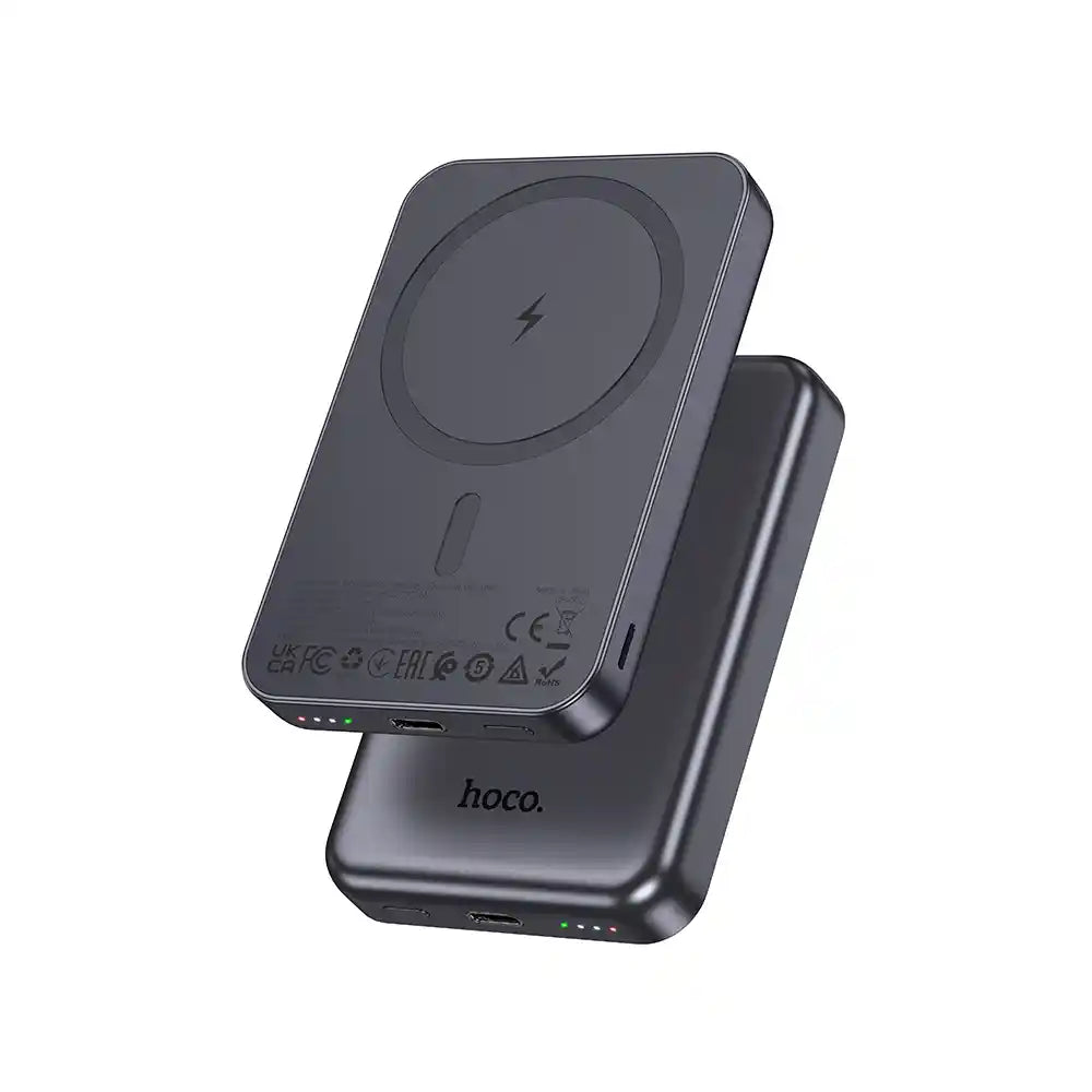 Hoco Powerbank 5000mAh mit magnetischer kabelloser Schnellladung J160 – Metallgrau