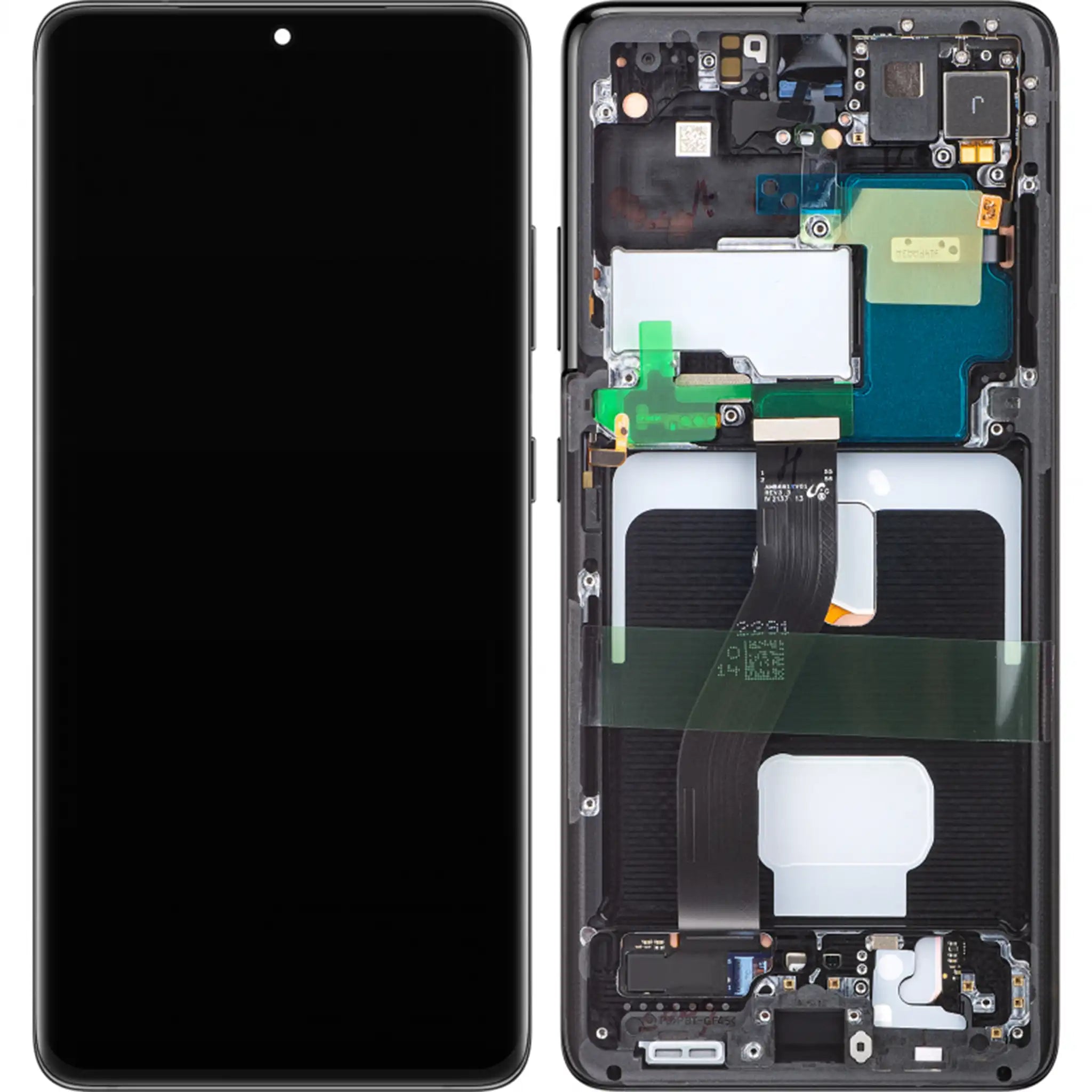 Samsung Galaxy S21 Ultra Ersatzdisplay Ultra OLED mit Rahmen – Schwarz