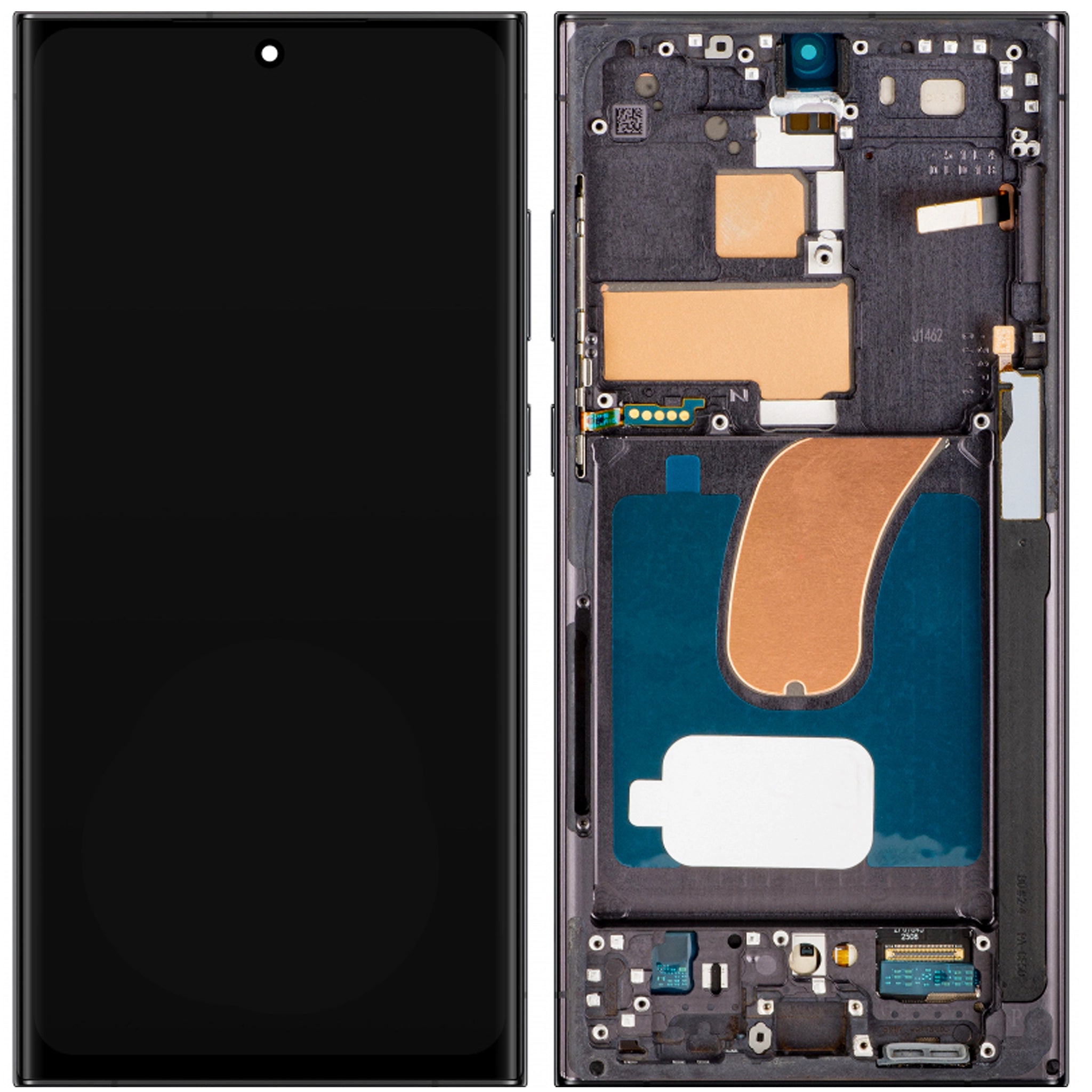 Samsung Galaxy S23 Ultra Ersatzdisplay OLED mit Rahmen – Schwarz