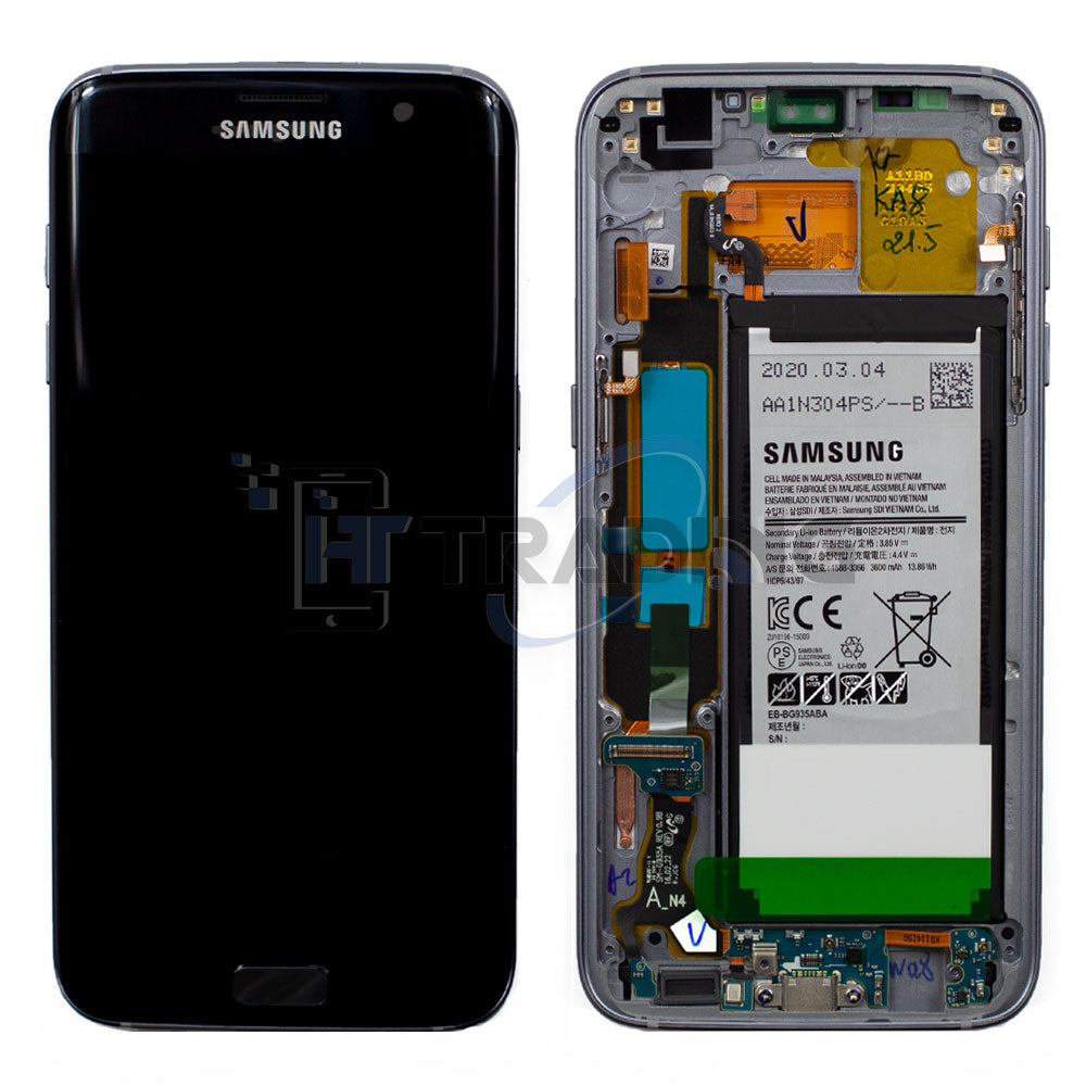 Samsung S7 Edge G935F Service Pack Display inkl. Batterie Schwarz