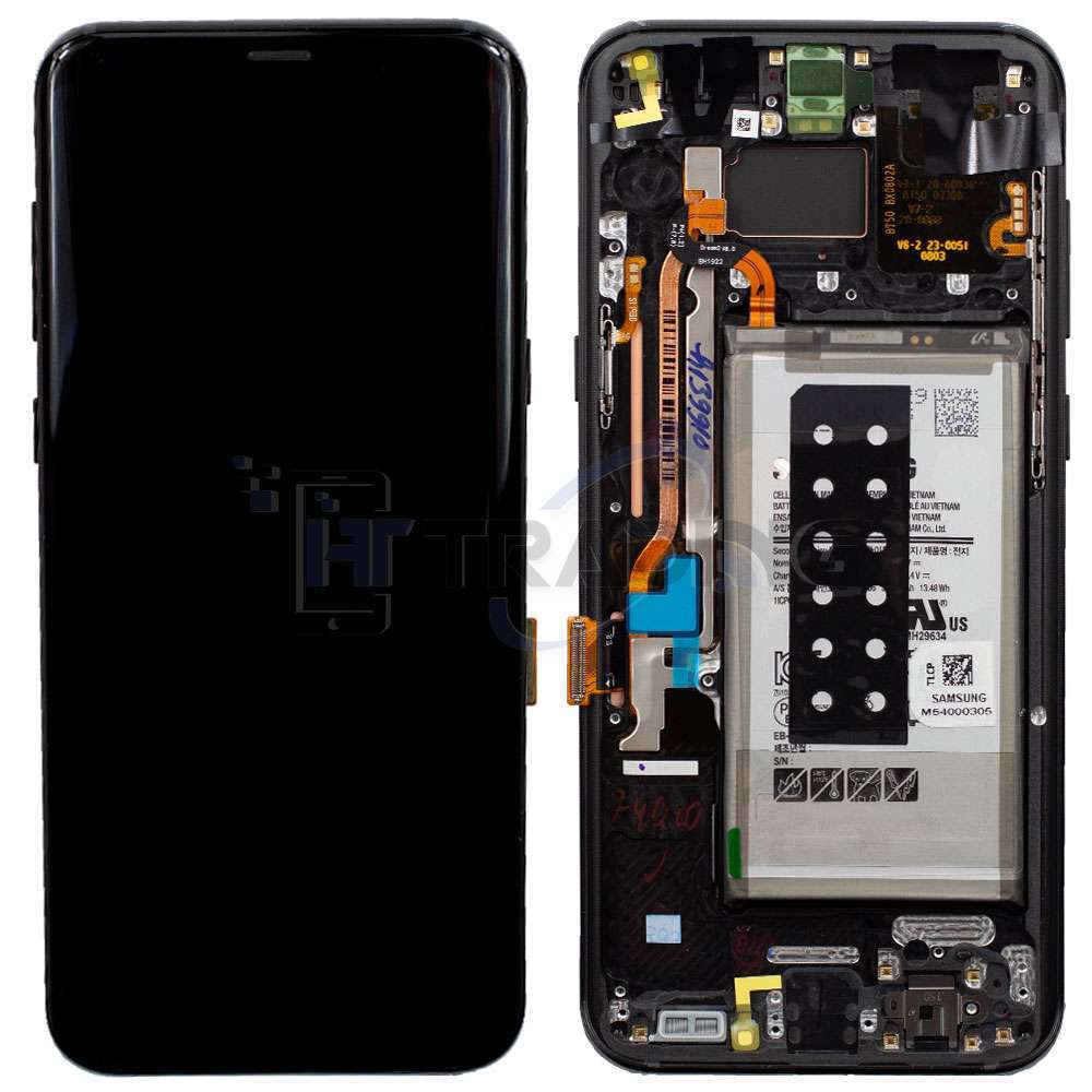 Samsung S8 Plus SM-G955F Display + Battery midnight black, Service Pack