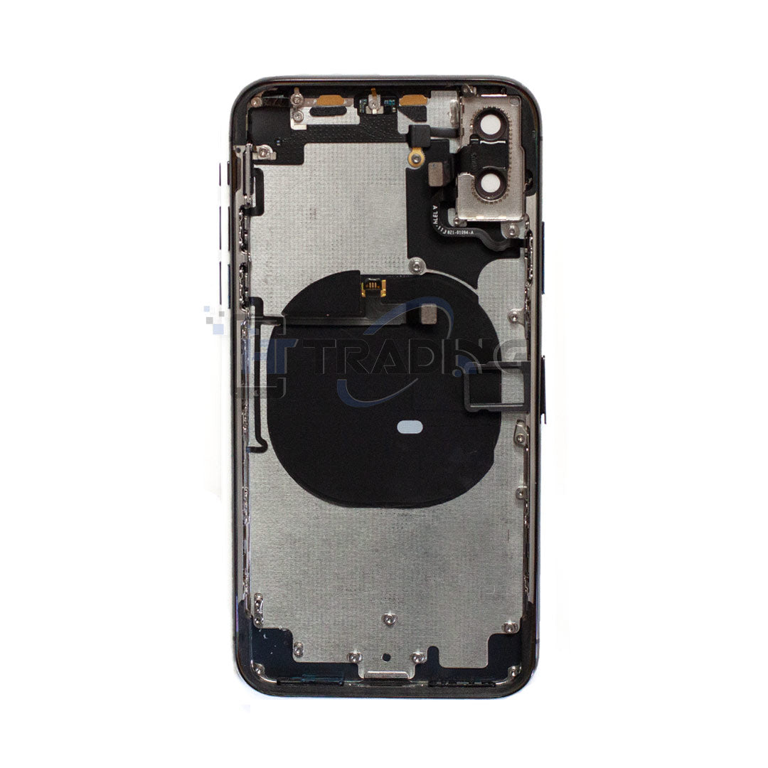 Akkudeckel Gehäuse mit klein Teile passend für iPhone X Schwarz