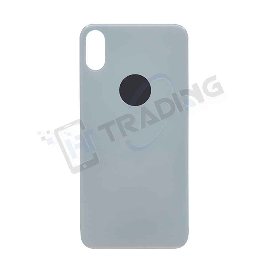 iPhone XS Akkudeckel Glas – Premium Qualität, Weiß, Big Hole (Großes Kameraloch)