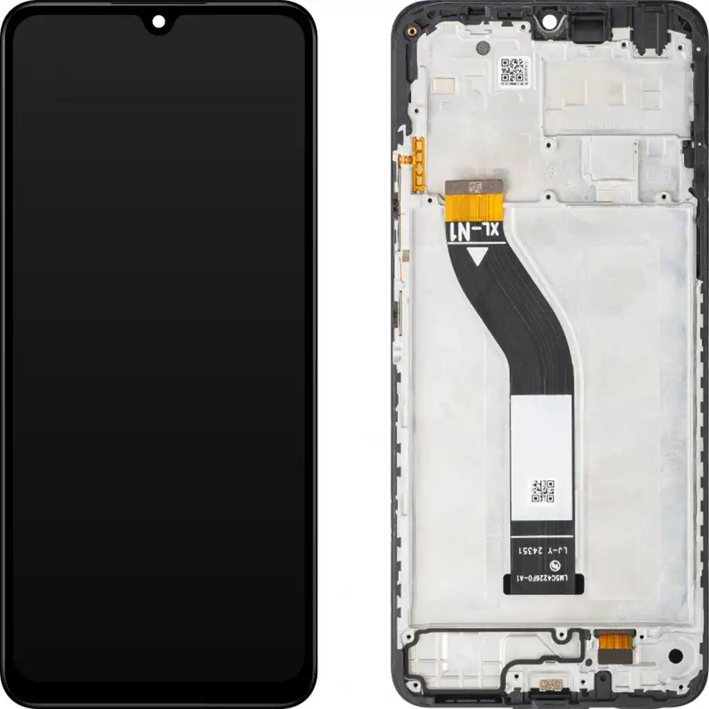 Display für Xiaomi Poco C75 / Redmi 14C / Redmi A3 Pro mit Rahmen Midnight Black, Service Pack