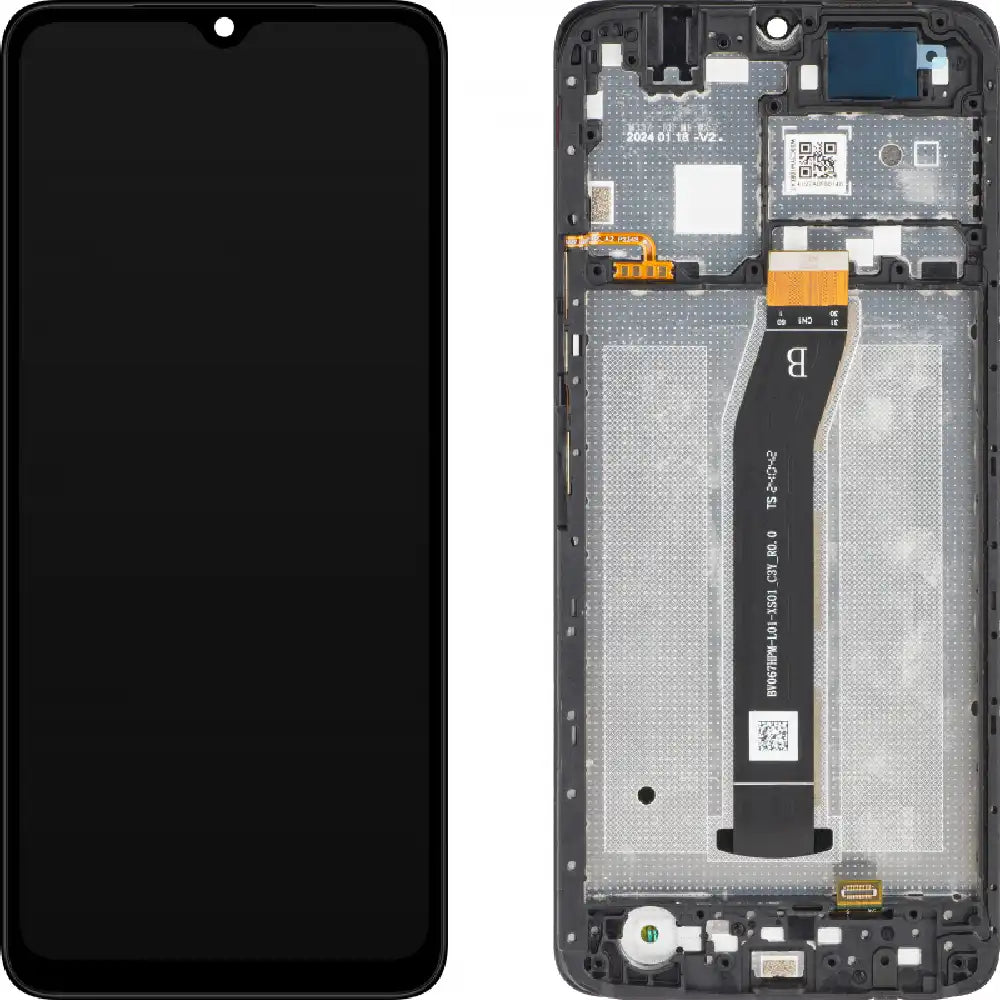Display für Xiaomi Redmi A3 mit Rahmen Schwarz, Service Pack