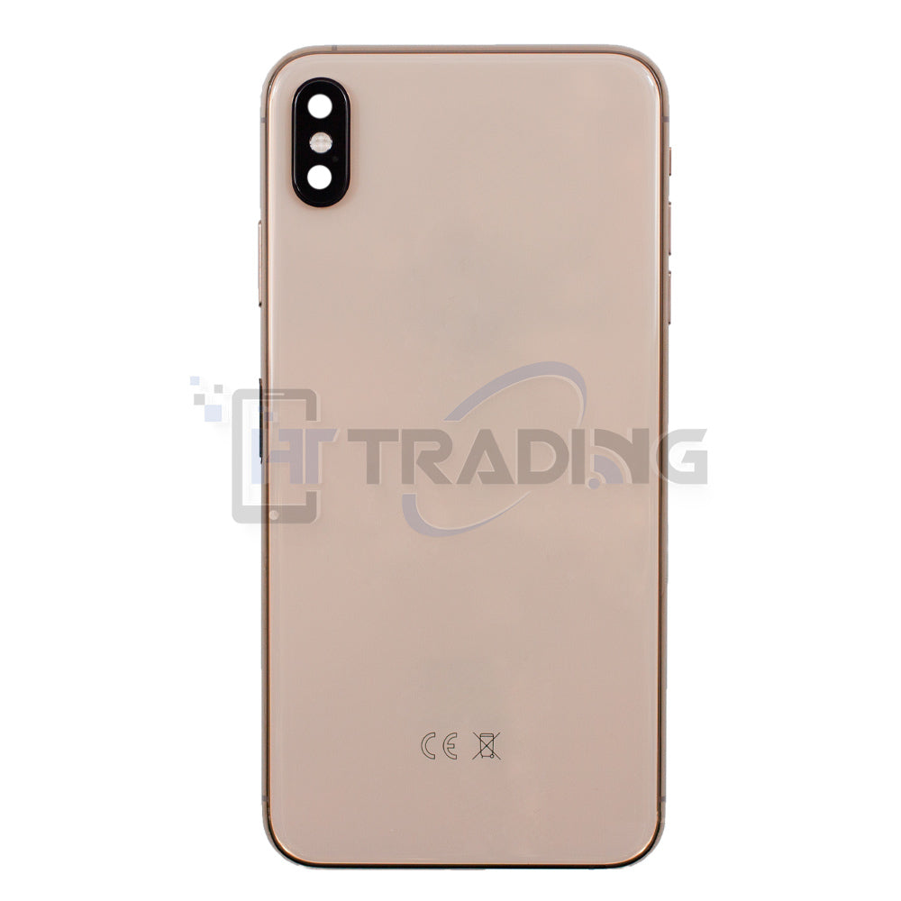 Akkudeckel Gehäuse mit klein Teile passend für iPhone Xs Gold