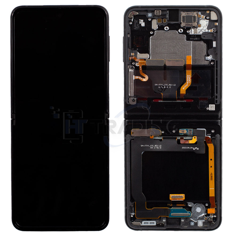 Display (Innen) Samsung Galaxy Z Flip 3 F711B phantom black, Service Pack