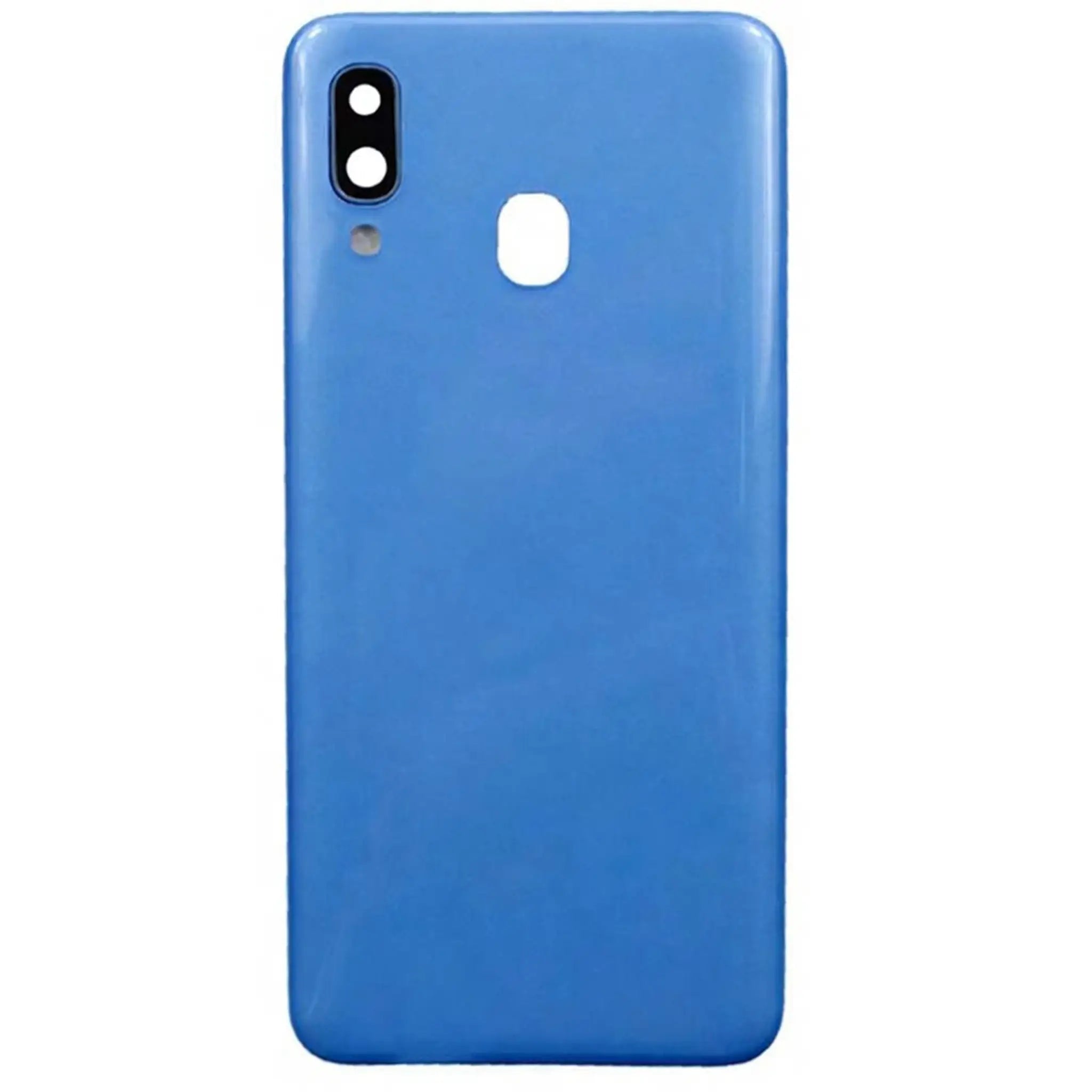 Ersatz-Akkudeckel in Blau für Samsung Galaxy A40 (A405F) mit vorinstallierter Kameralinse und Klebestreifen