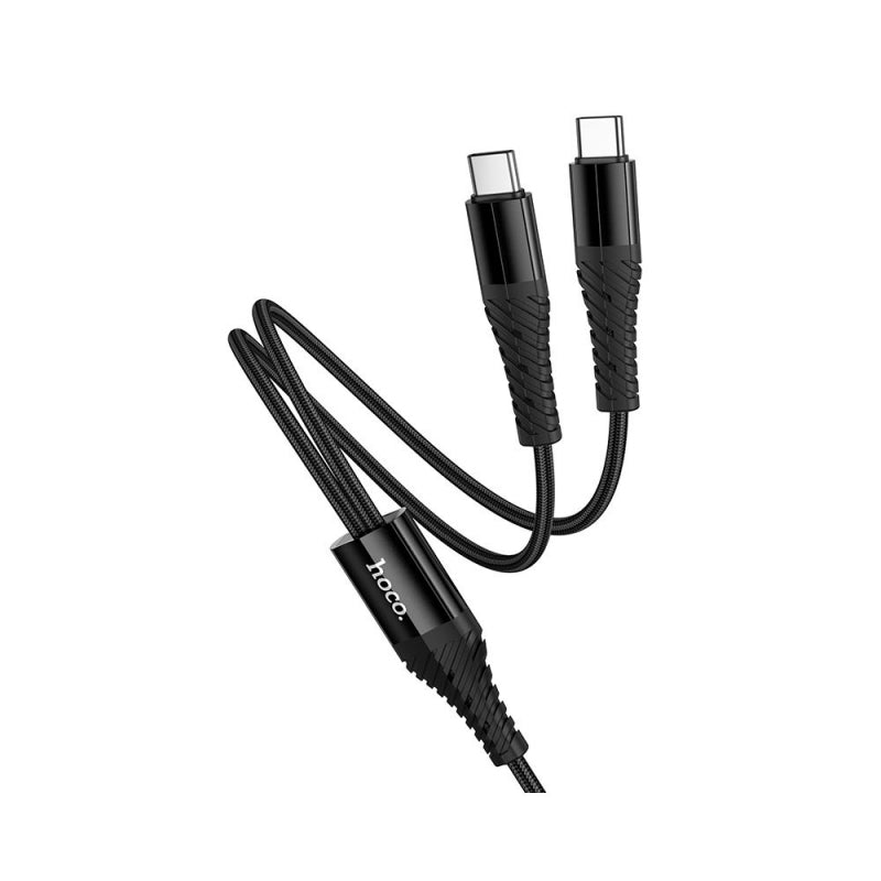 Hoco X123 USB-C auf 2x USB-C Ladekabel, 10W, 3A, 1m, Schwarz