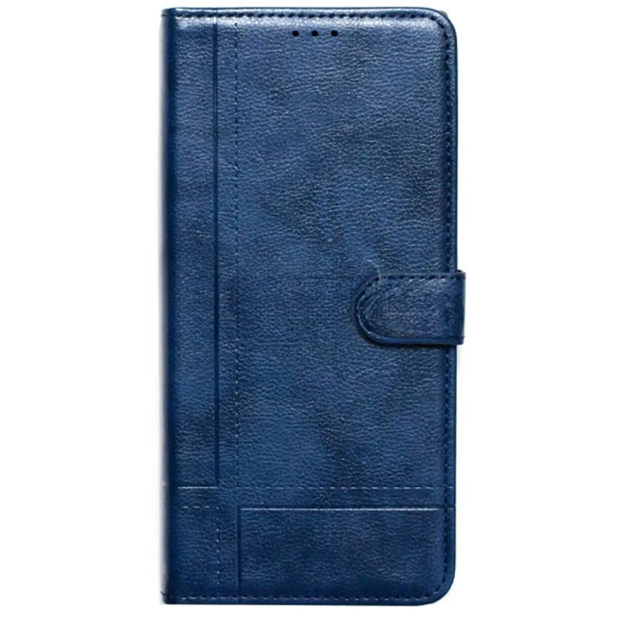 Blaue ELVI Flip Tasche für das Samsung Galaxy Note 20 Ultra mit Mehrfachkarten-Fächern und Standfunktion.