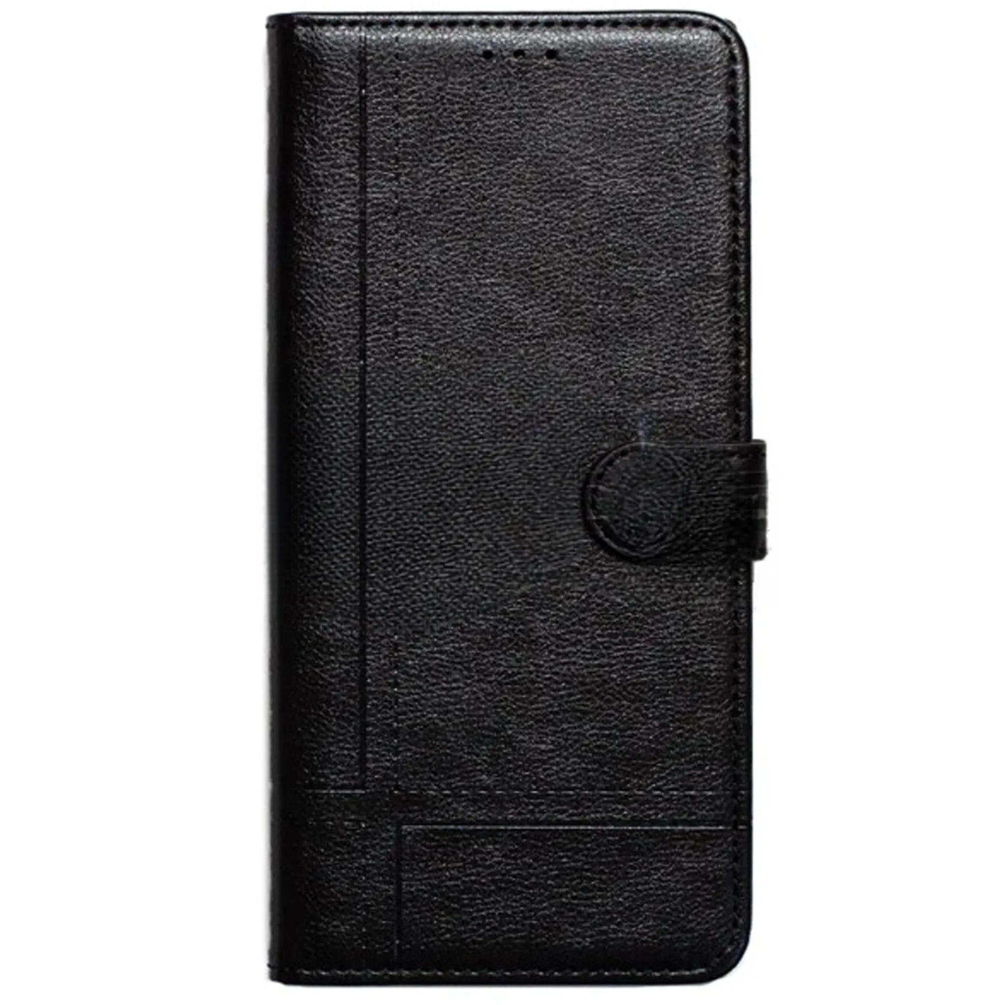 Schwarze ELVI Flip Tasche für das Samsung Galaxy Note 20 Ultra mit Standfunktion und Kartenfächern.
