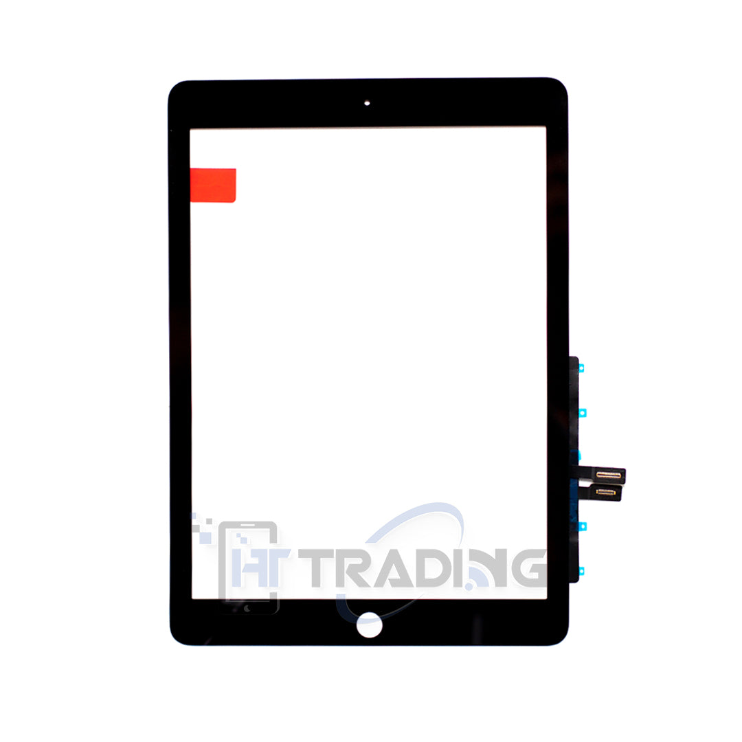iPad 6 (9.7", 2018) Touchscreen Glas – Premium Qualität, Schwarz, inkl. Kleber, A1893 / A1954