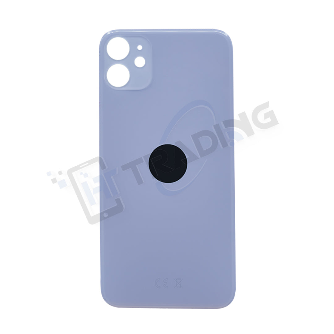 iPhone 11 Akkudeckel Glas – Premium Qualität, Violett, Big Hole (Großes Kameraloch)