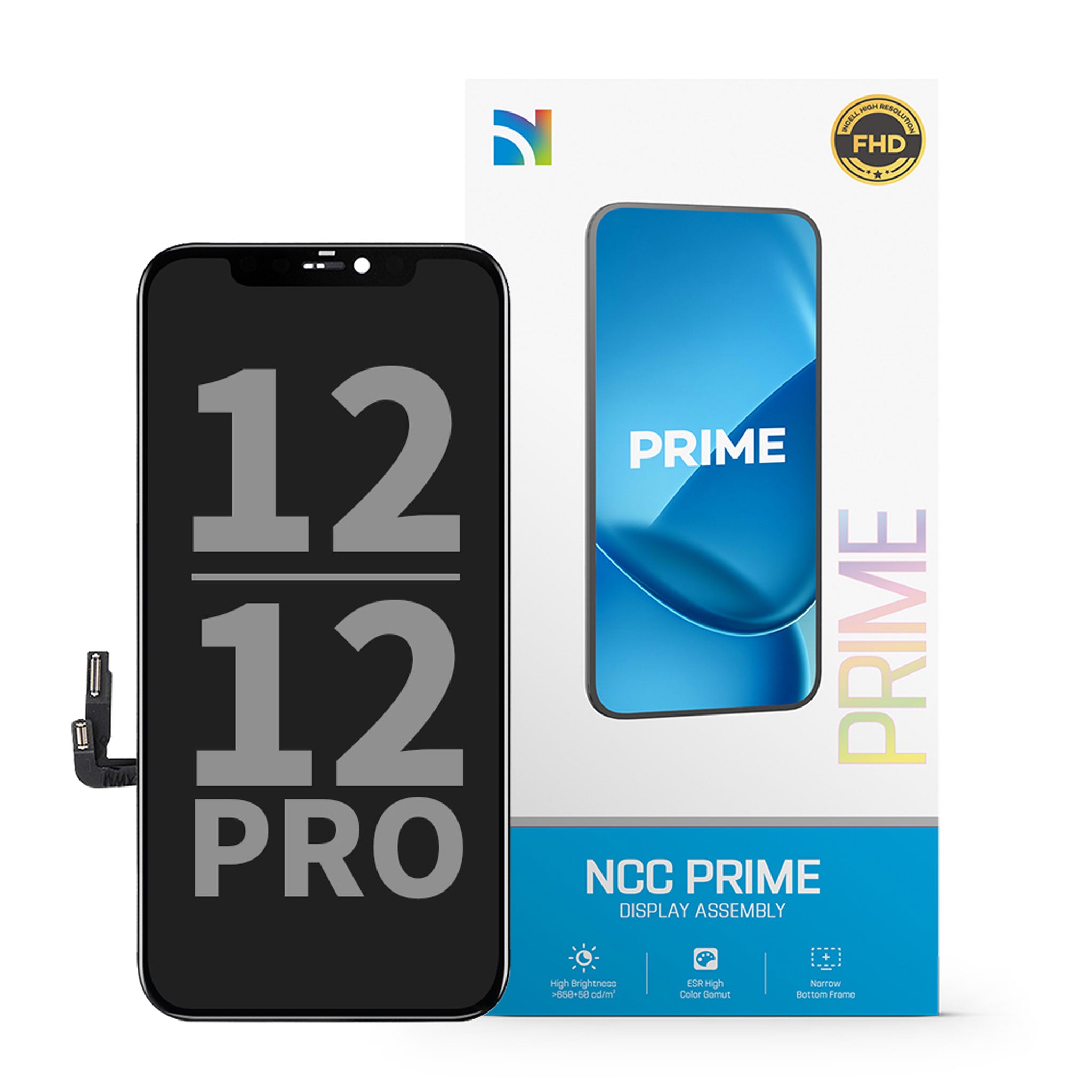 iPhone 12 Pro Display InCell Prime Schwarz - Premium LCD Ersatzdisplay