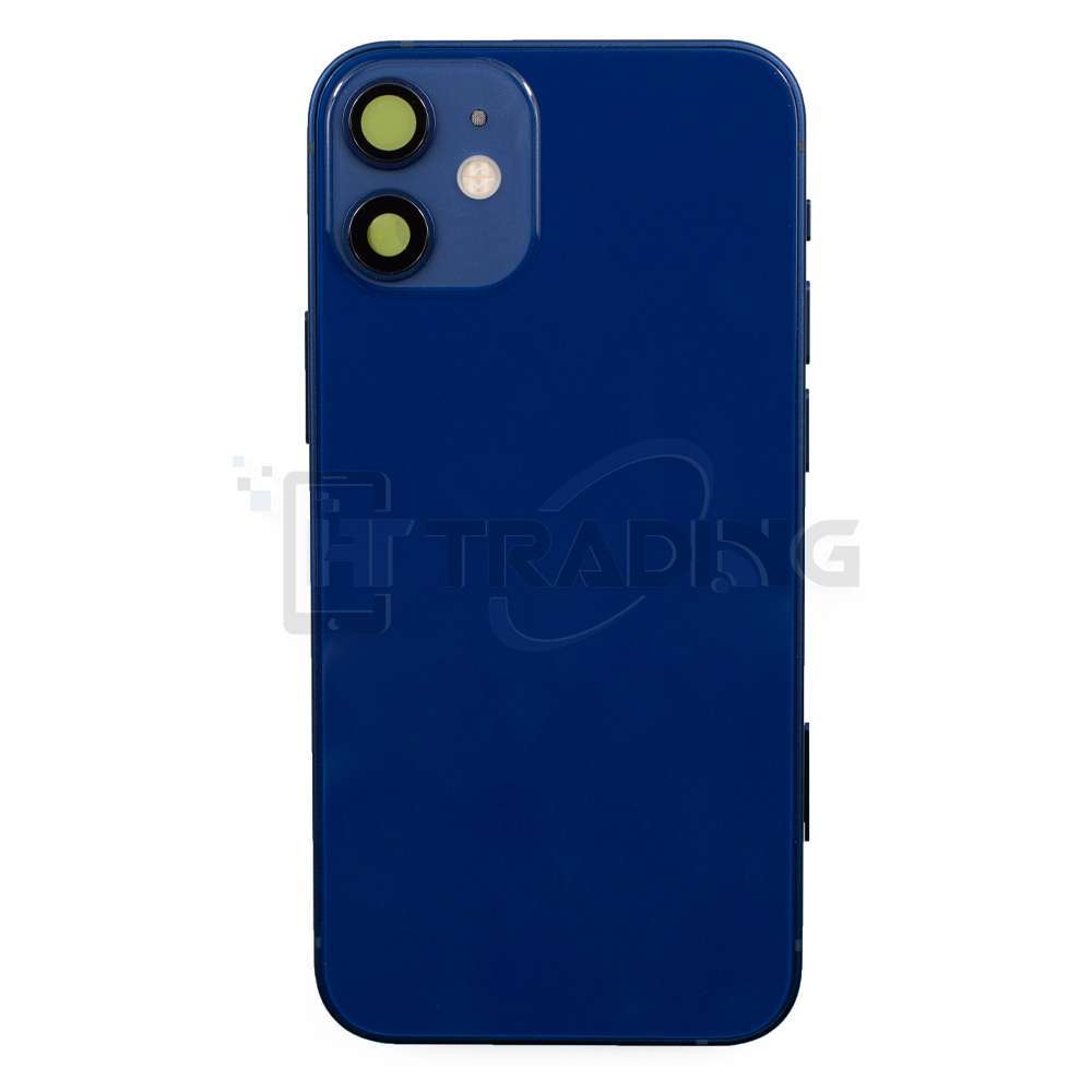 Akkudeckel Gehäuse mit klein Teile passend für iPhone 12 Mini Blau