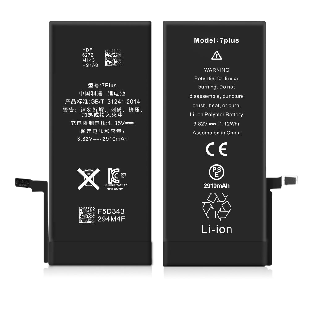 Akku für iPhone 7 Plus Premium 2900mAh - Ersatzakku mit Klebestreifen