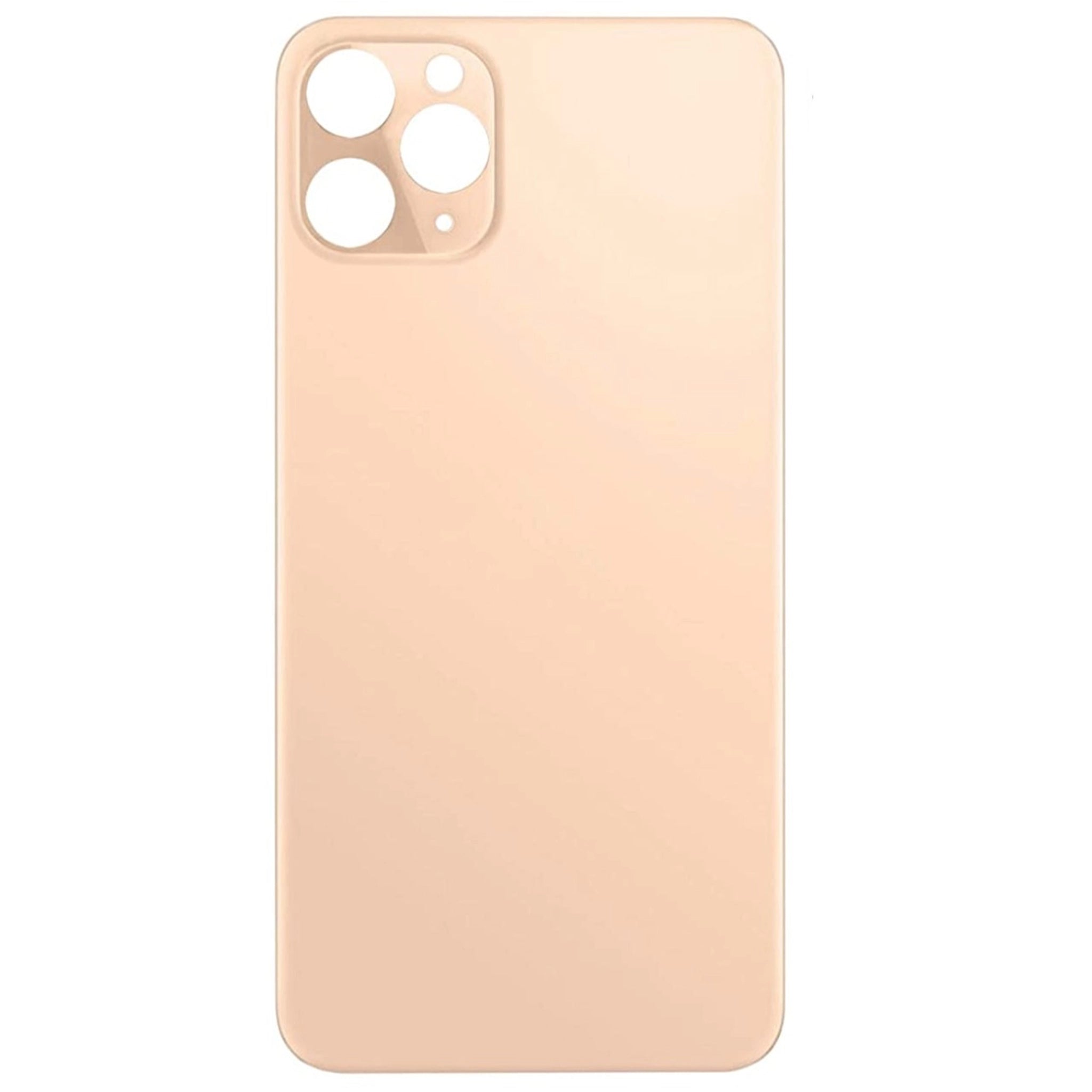 iPhone 11 Pro Akkudeckel Glas – Premium Qualität, Gold, Big Hole (Großes Kameraloch)