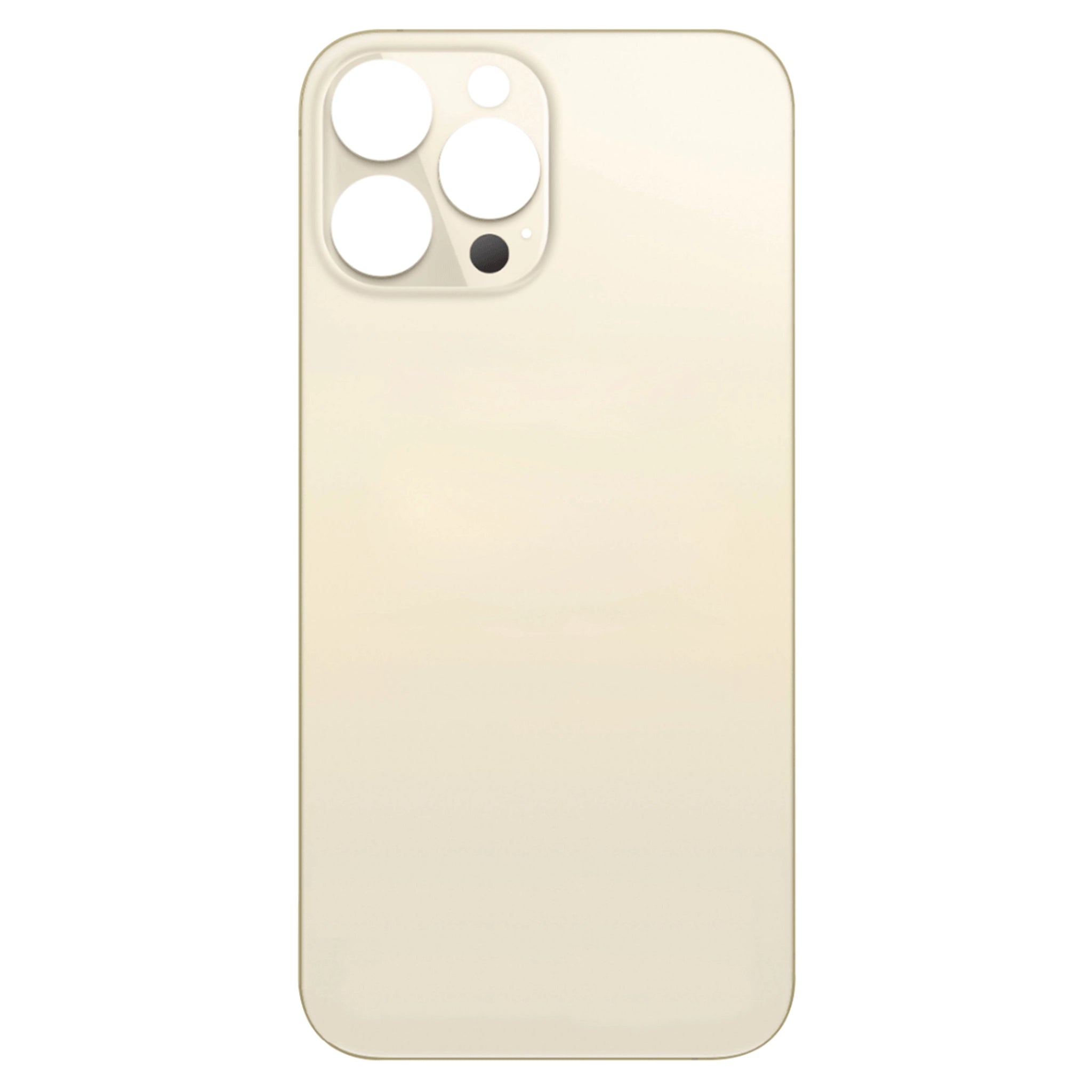iPhone 13 Pro Akkudeckel Glas – Premium Qualität, Gold, Big Hole (Großes Kameraloch)