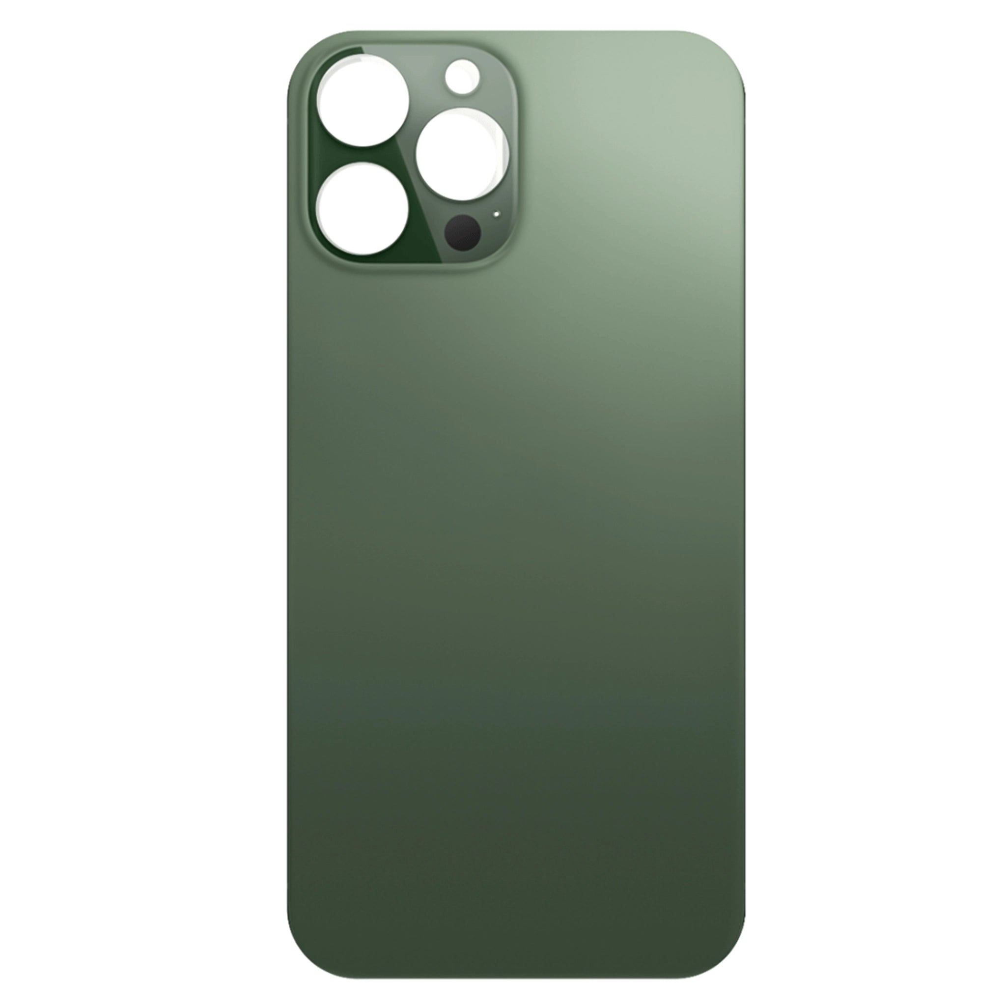 iPhone 13 Pro Akkudeckel Glas – Premium Qualität, Grün, Big Hole (Großes Kameraloch)
