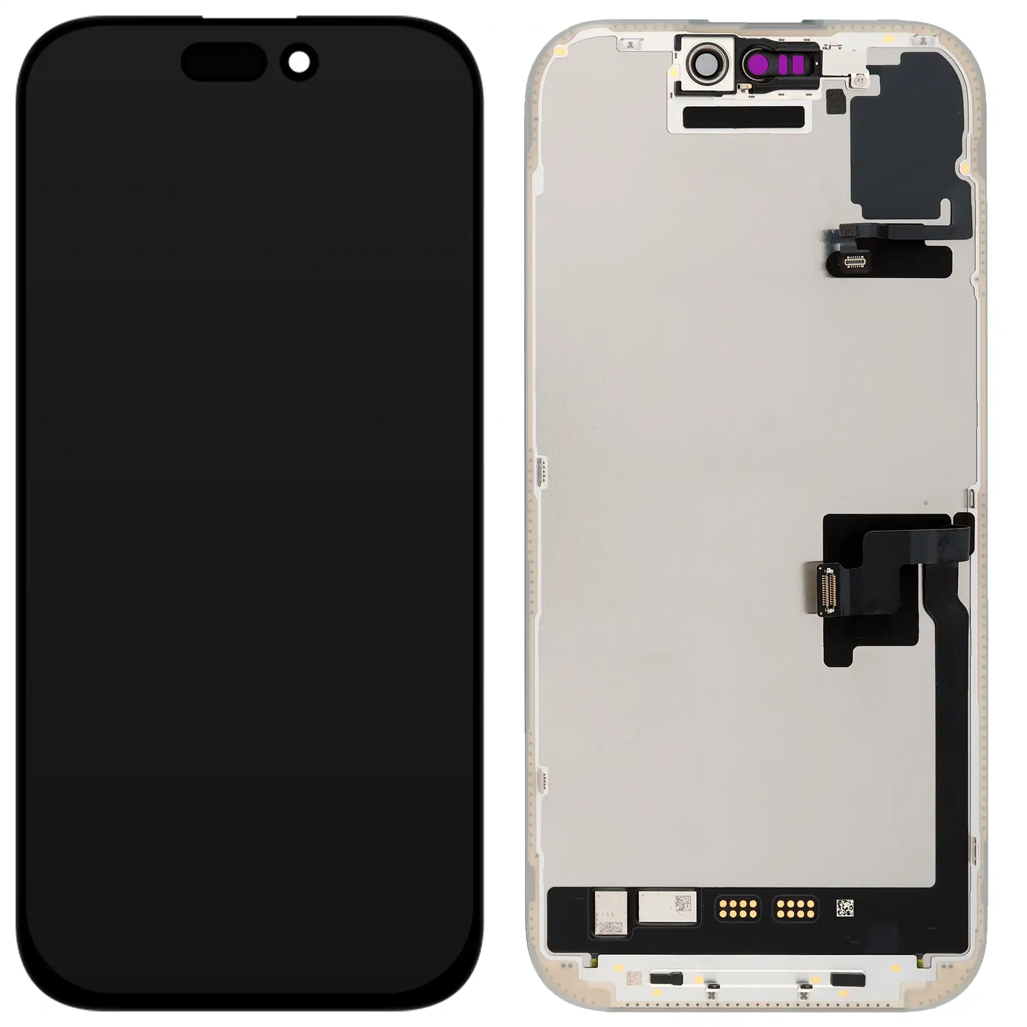 Display mit Sensor Flex für iPhone 16 Pro Black Soft Oled 120Hz