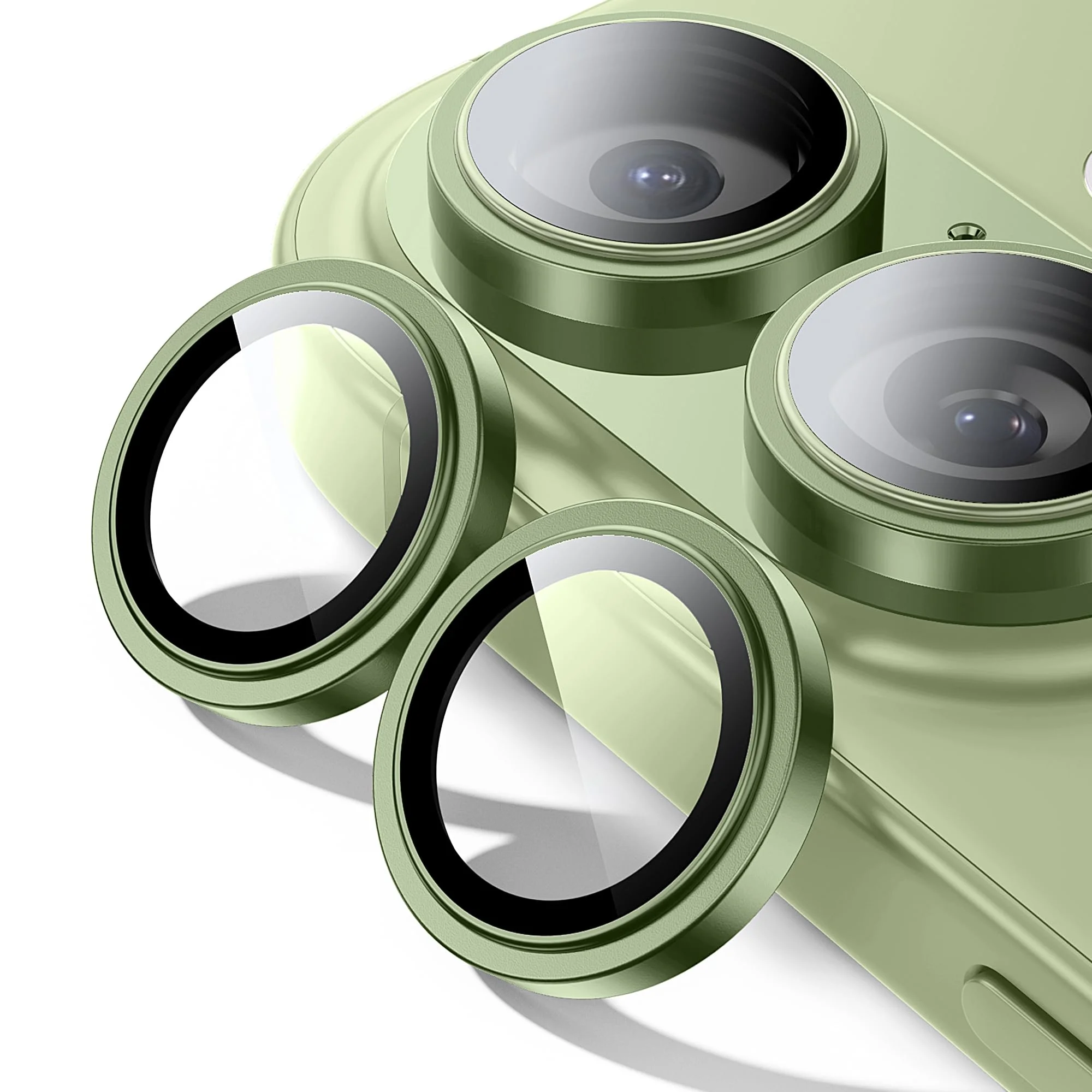 FONiX Kameraglas-Schutz für iPhone 17, weißer Metallring mit 9H Panzerglas, HD-klarer Linsenschutz gegen Kratzer