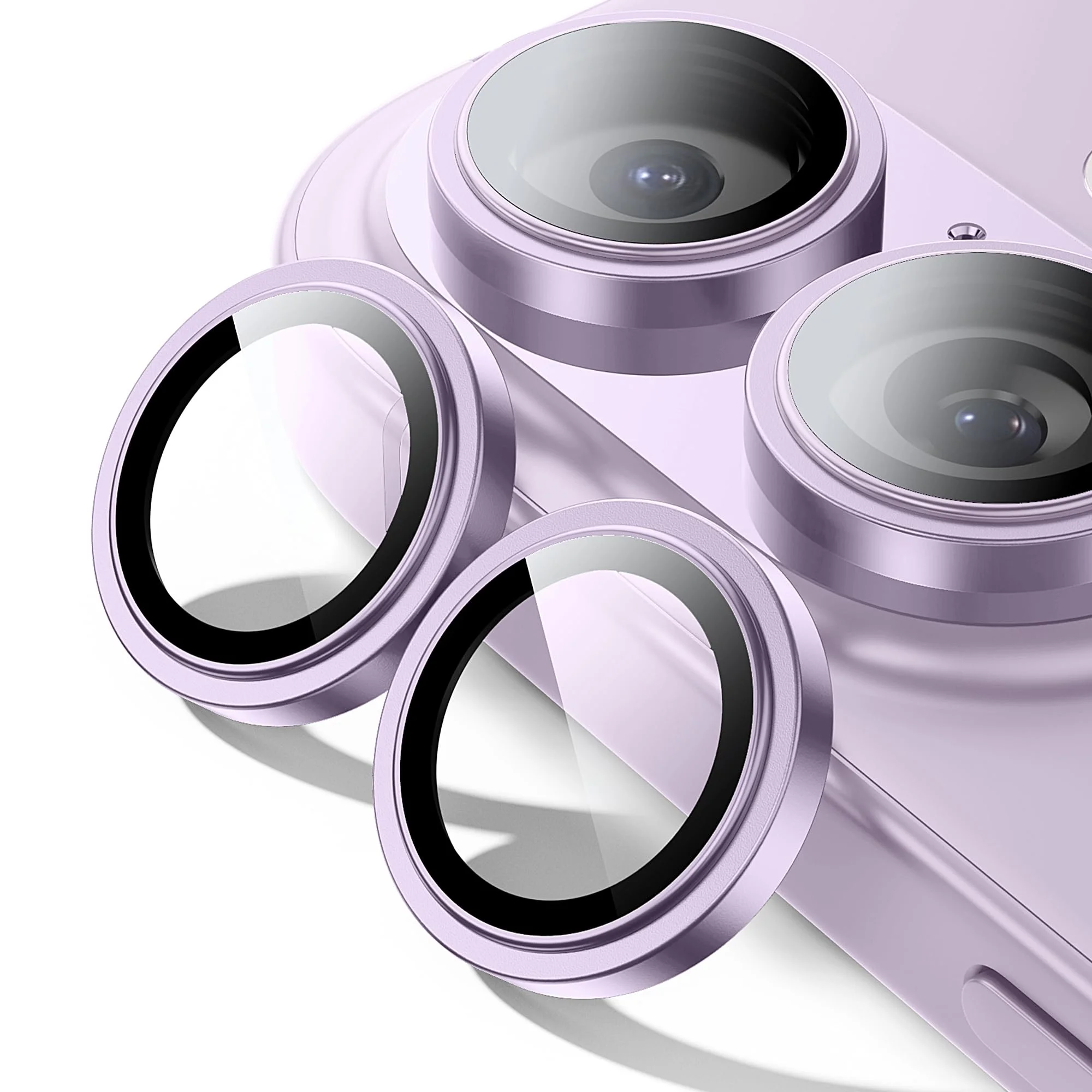 FONiX Kameraglas-Schutz für iPhone 17, weißer Metallring mit 9H Panzerglas, HD-klarer Linsenschutz gegen Kratzer