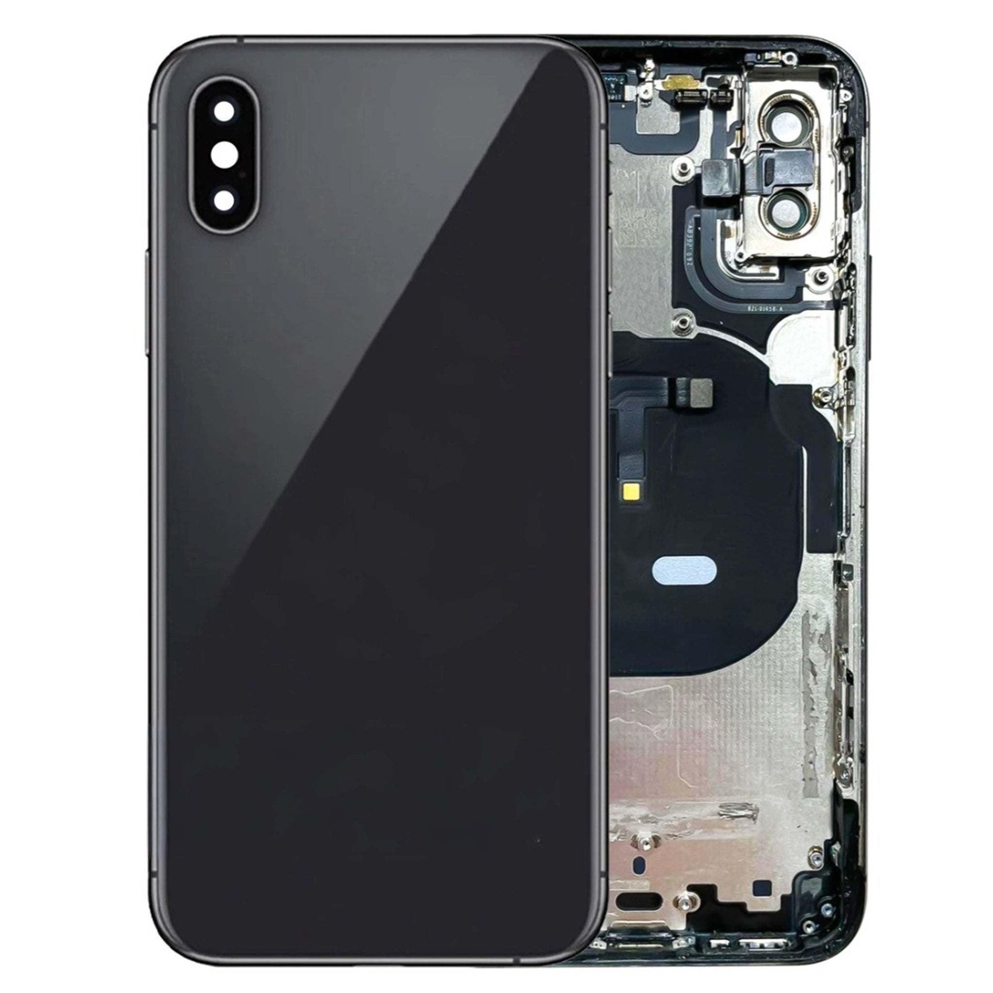 iPhone XS Akkudeckel Gehäuse mit Kleinteilen – Schwarz, CE Version