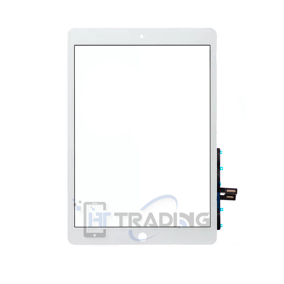 iPad 6 (9.7", 2018) Touchscreen Glas – Premium Qualität, Weiß, inkl. Kleber, A1893 / A1954