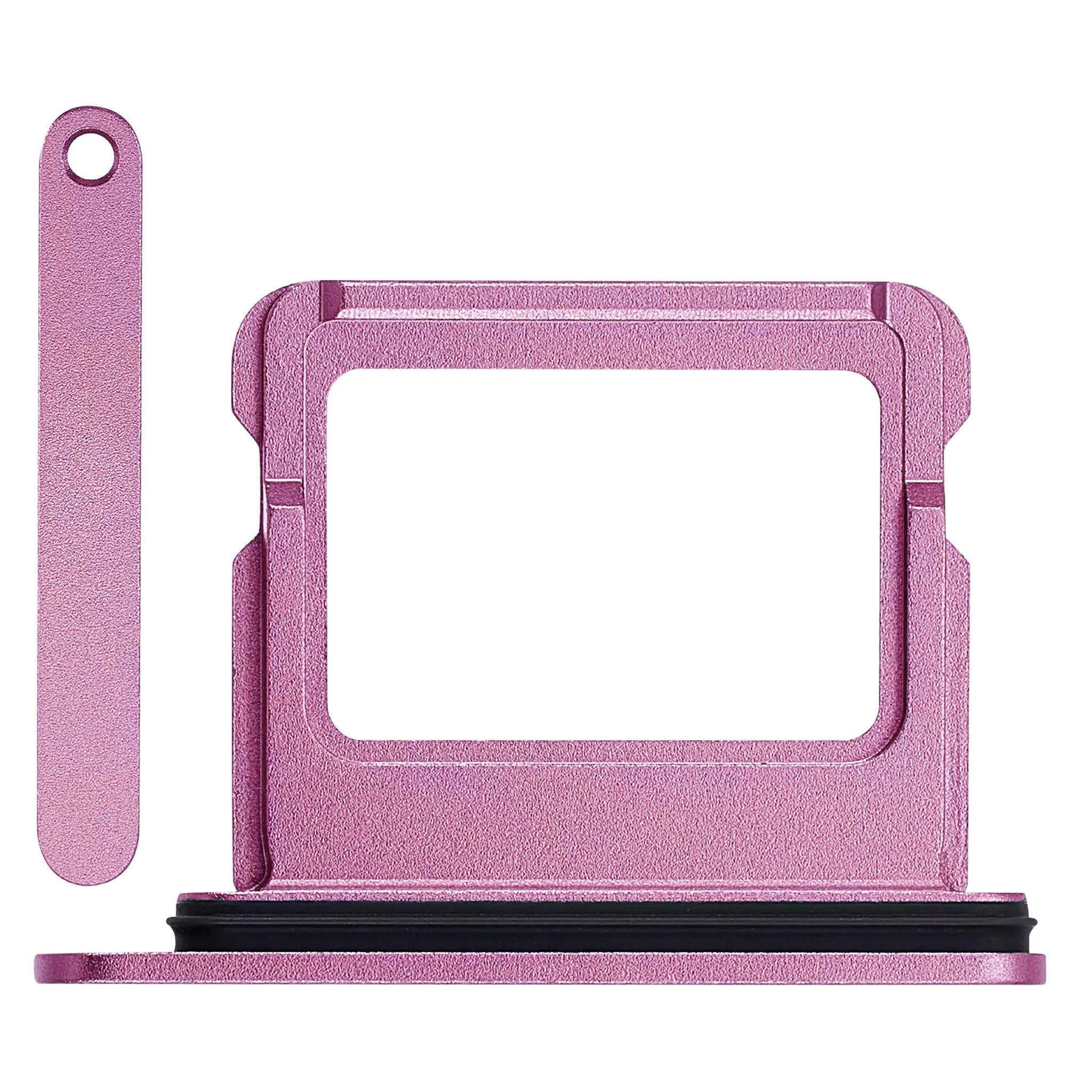 Ersatz-SIM-Karten-Slot für das iPhone 16 in der Farbe Pink mit Dichtungsring.