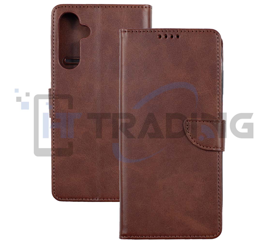 Kunstleder Klapphülle für Samsung A35 A356B, Braun - Fonix