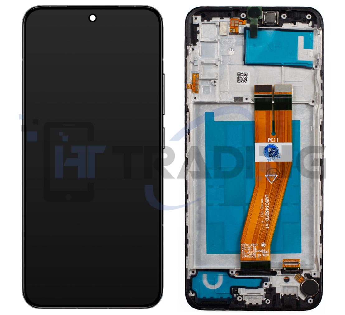 Samsung A037F A03s (NON EU CODE) Display mit Rahmen Schwarz, OEM - Fonix