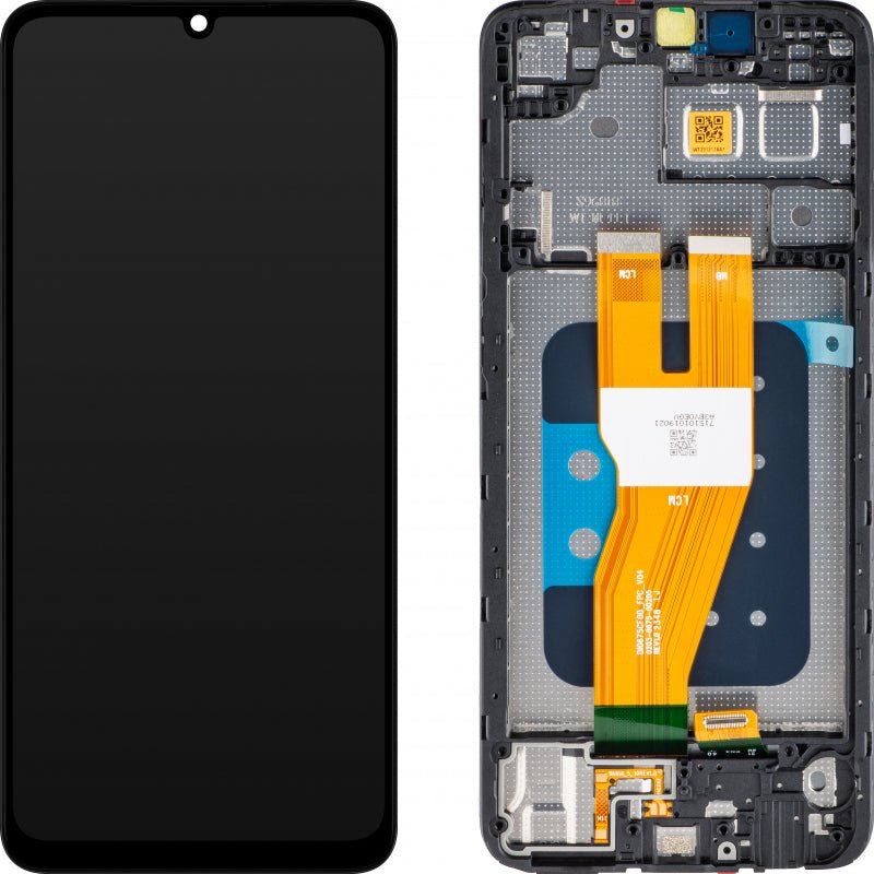 Samsung A05 SM - A055F Display Schwarz mit Rahmen, Service Pack - Fonix