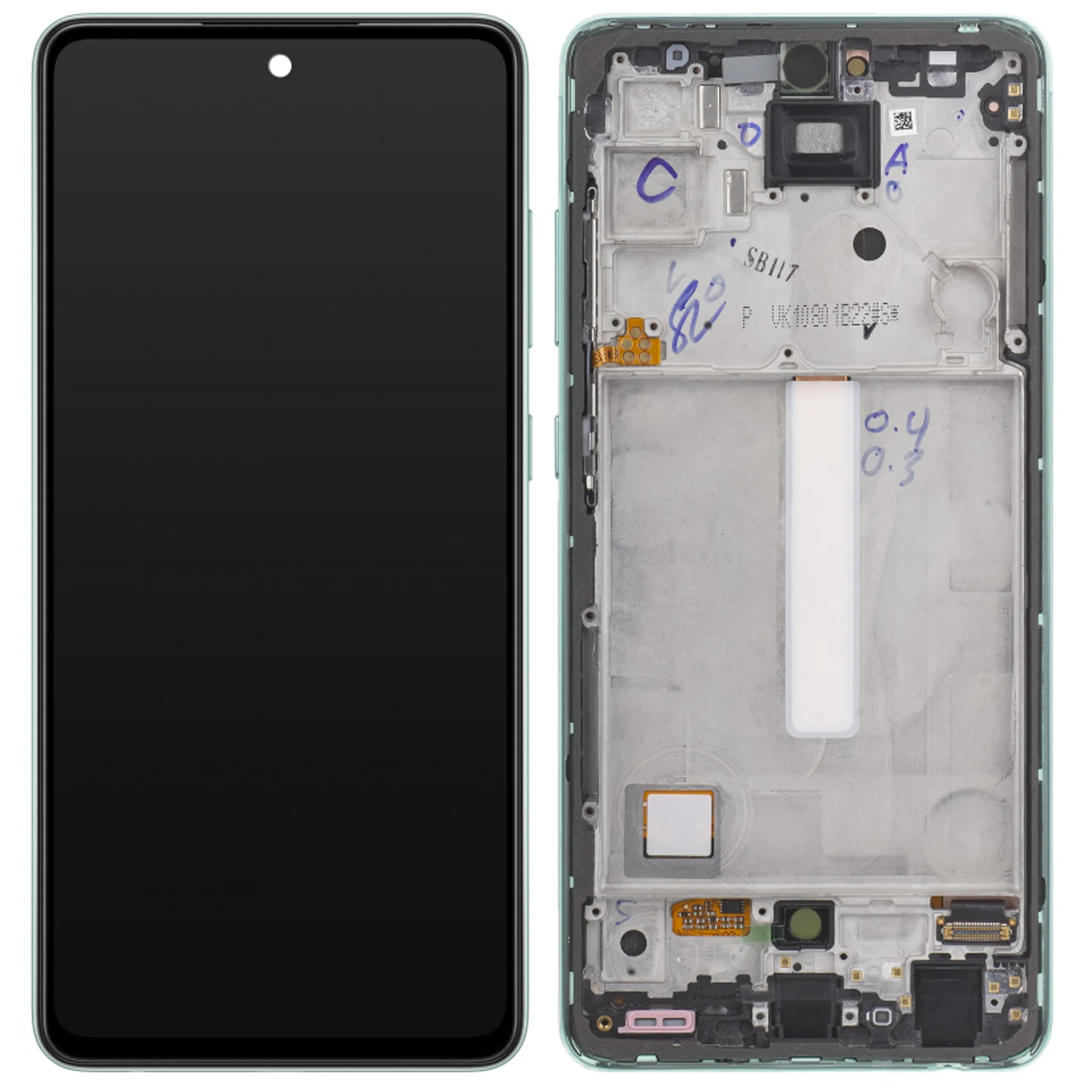 Original Samsung Galaxy A52s Service Pack Display in Awesome Mint