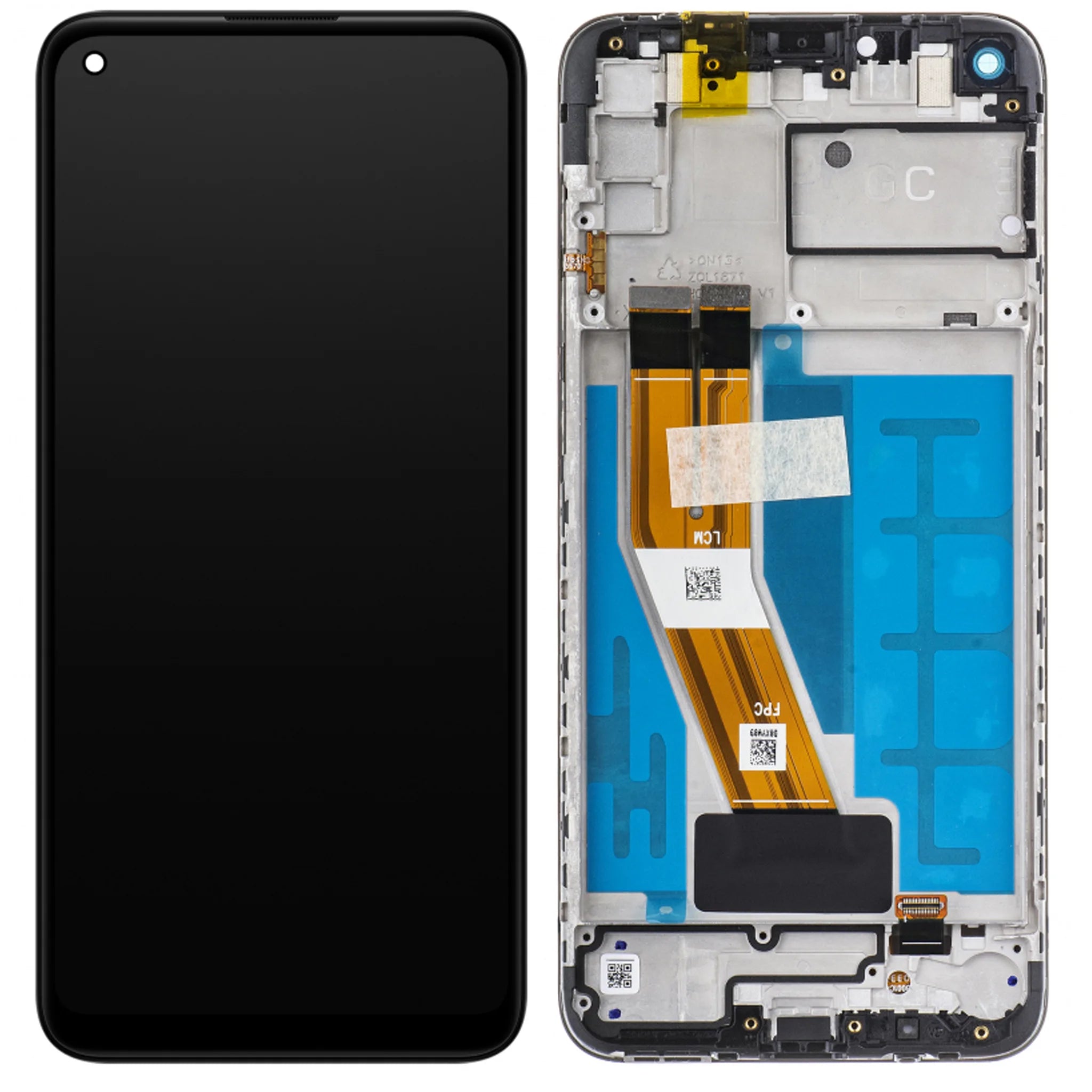 Original Samsung Galaxy A11 (SM-A115F) Service Pack Display Einheit in Schwarz.
