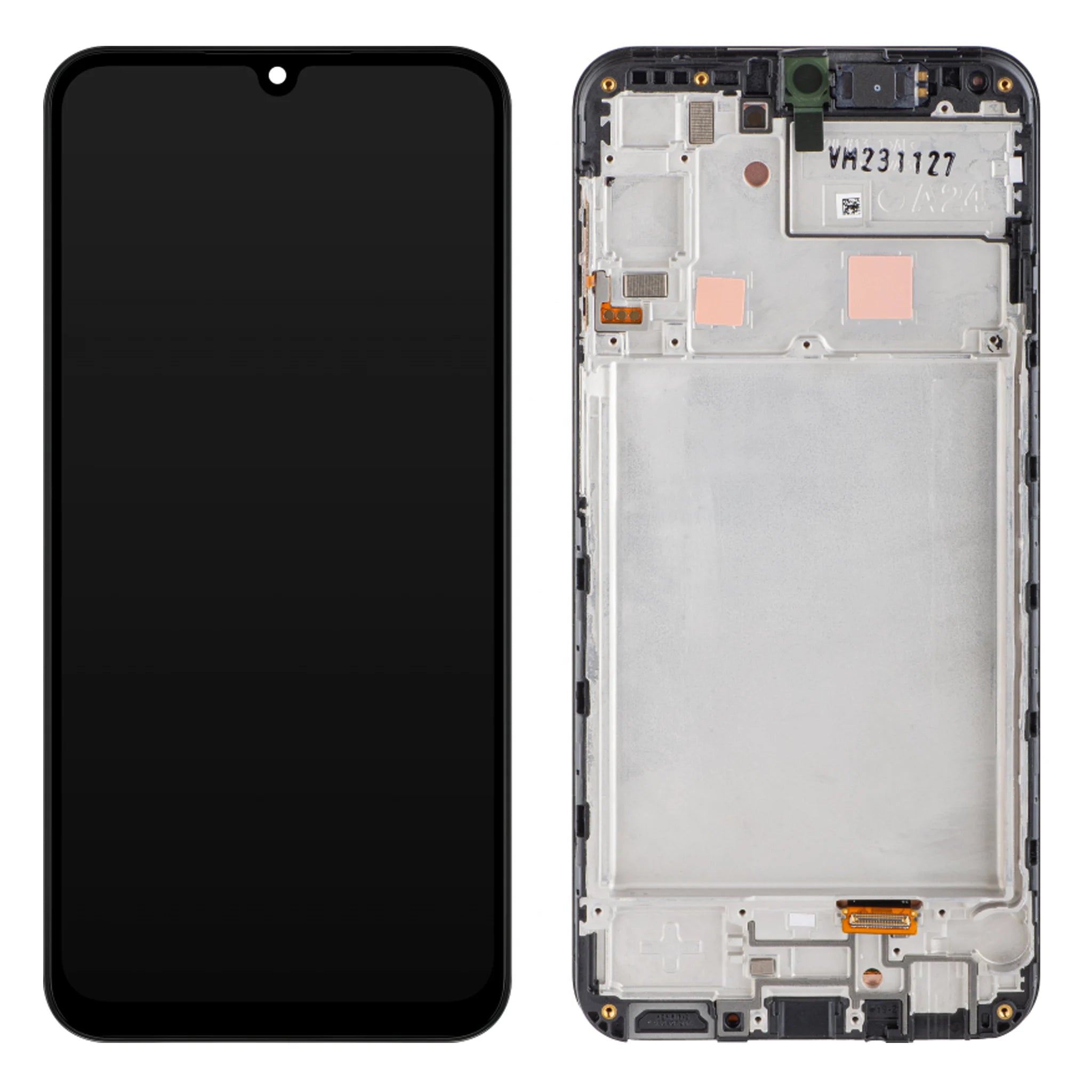 Original Samsung Galaxy A24 (SM-A245F) Service Pack Display in Schwarz mit vormontiertem Rahmen