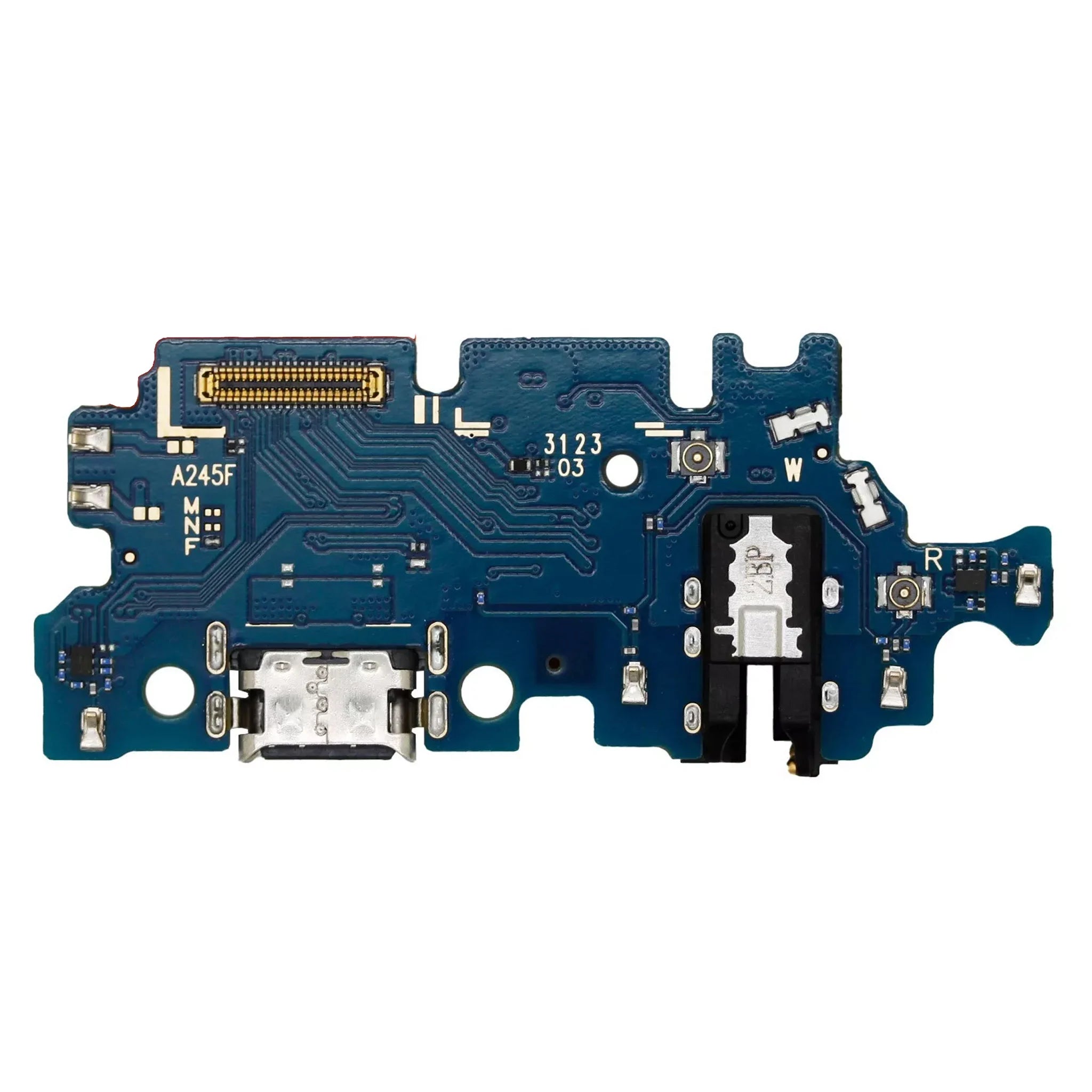 Ersatz-Ladebuchse Platine (USB-C Anschluss) für das Samsung Galaxy A24 (SM-A245F).