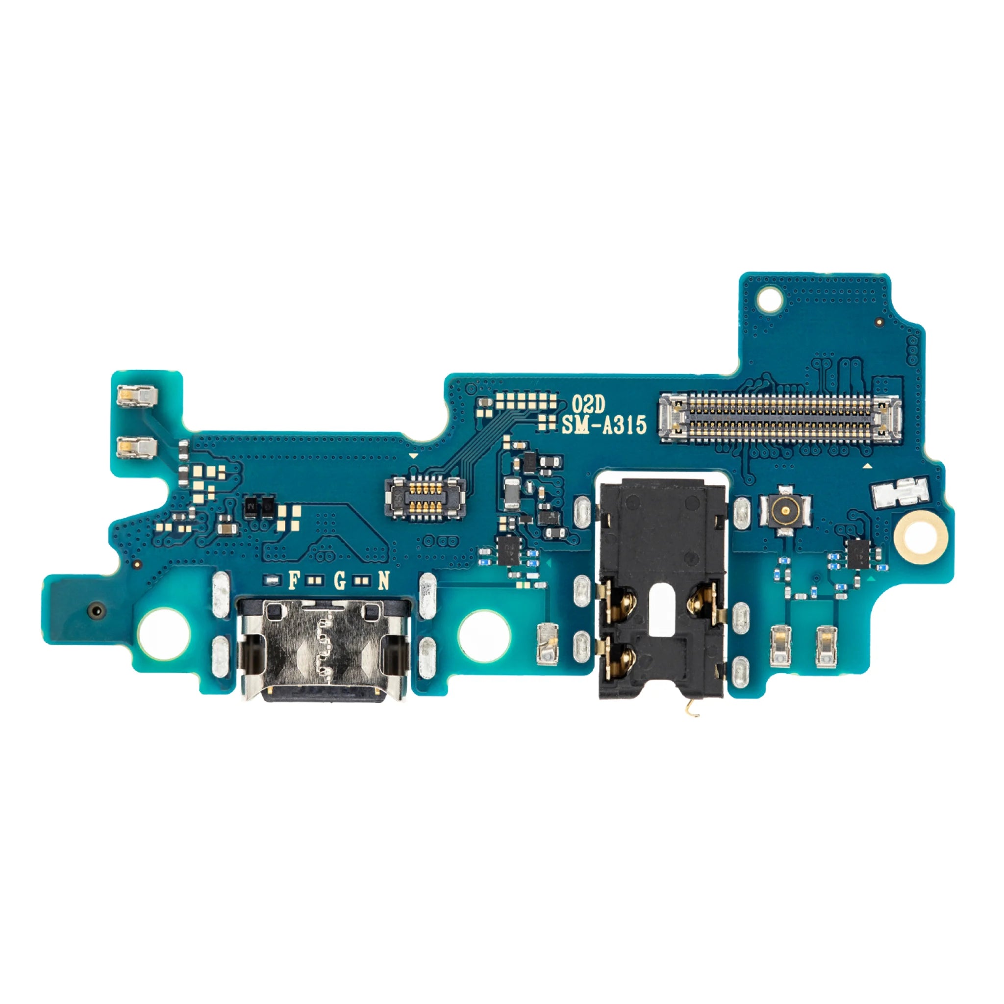 Ersatz-Ladebuchse Platine (USB-C Anschluss) für das Samsung Galaxy A31 (SM-A315F).
