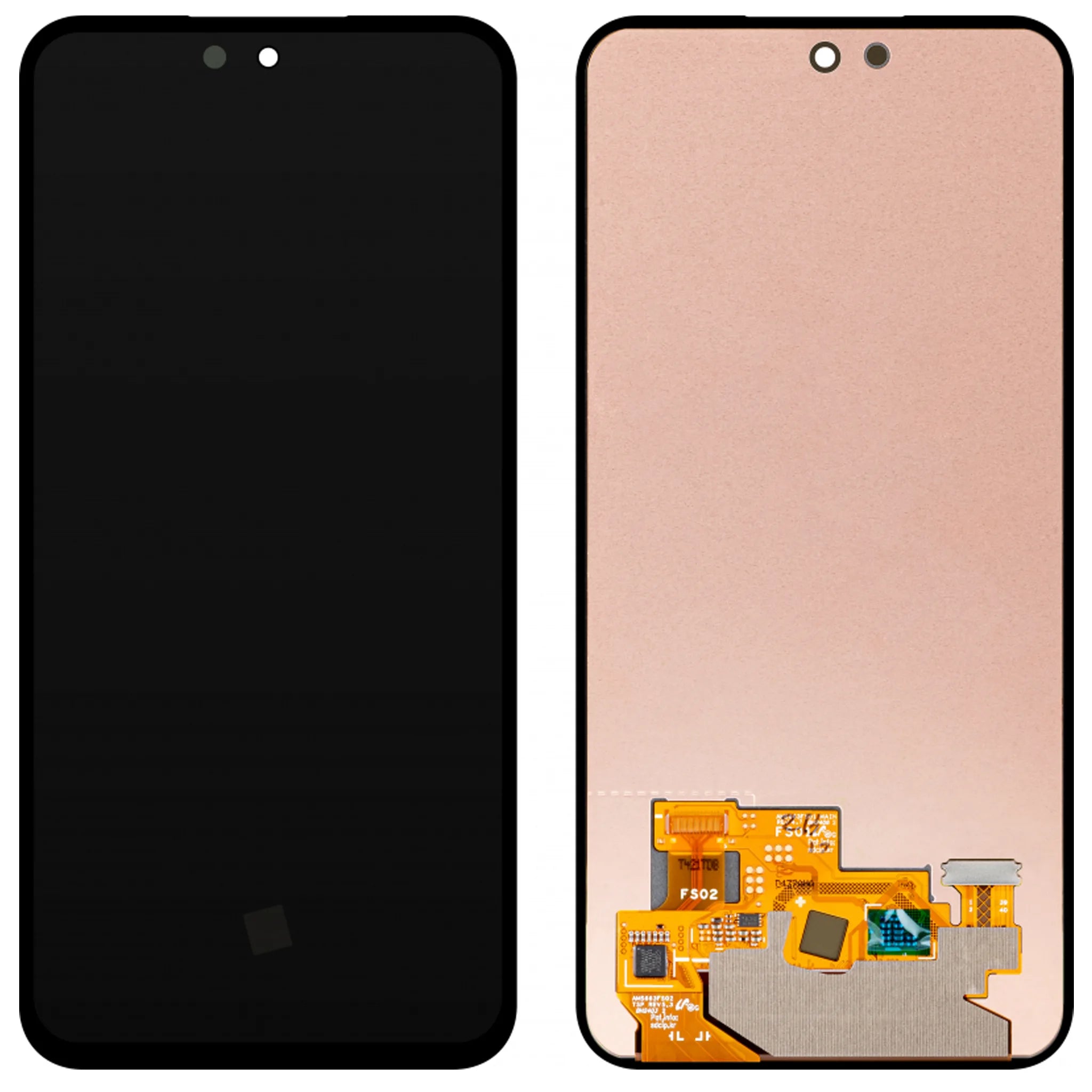 Samsung Galaxy A35 5G (A356B) Original Service Pack Ersatzdisplay ohne Rahmen in Awesome Navy – Frontansicht.