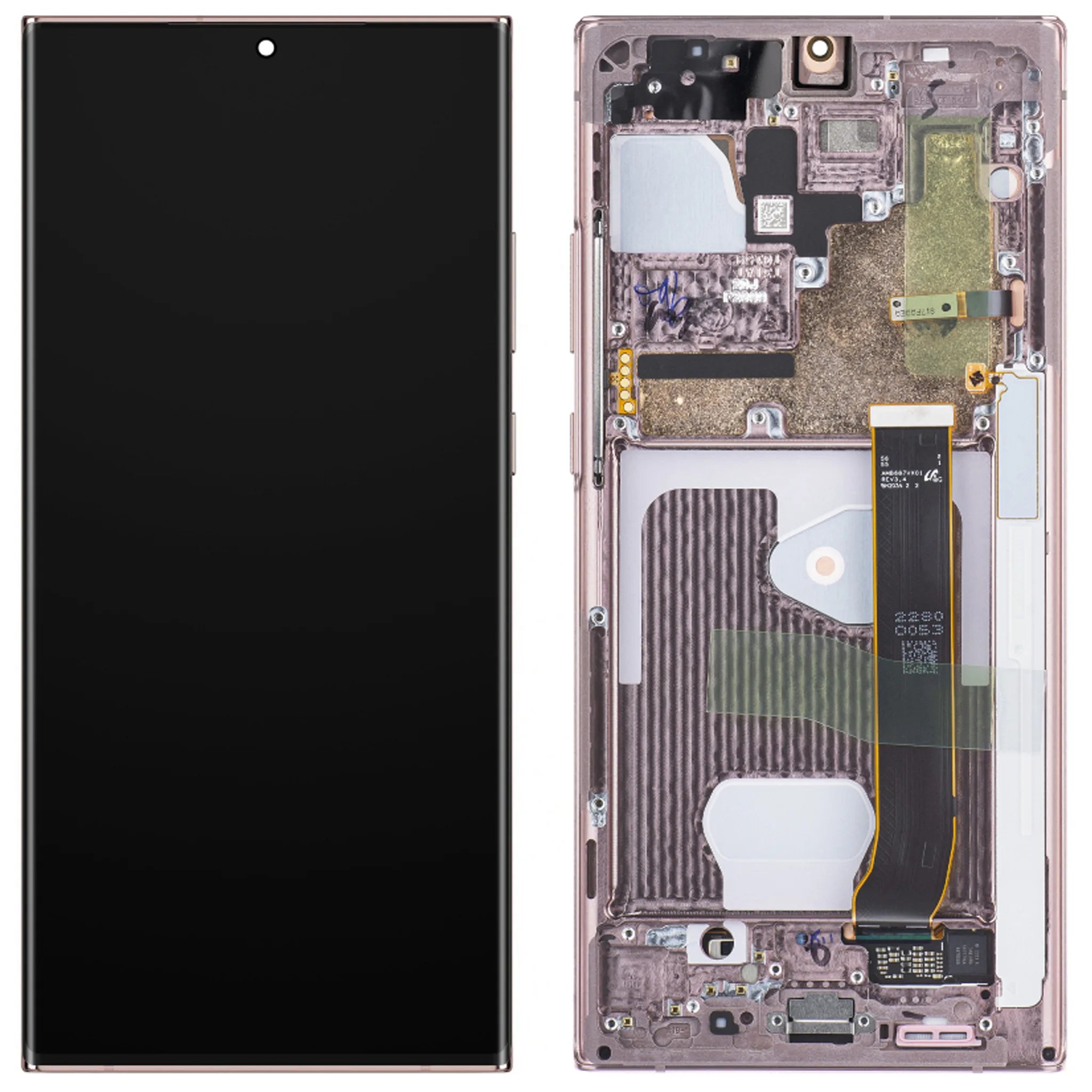 Original Samsung Galaxy Note 20 Ultra Service Pack Display in Mystic Bronze inklusive Rahmen.